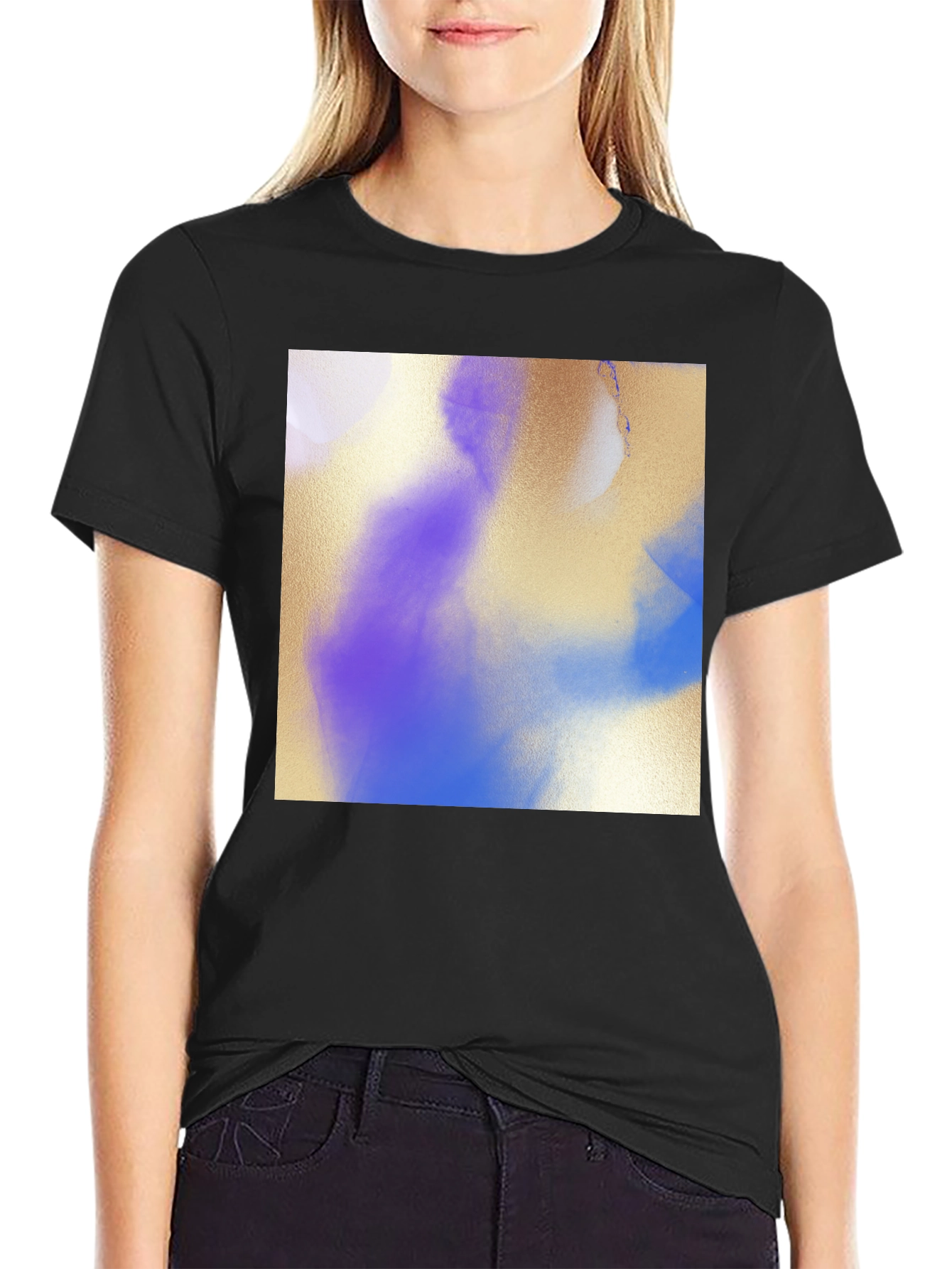 Abstract Art Graphic Tee - Modern Black T-Shirt