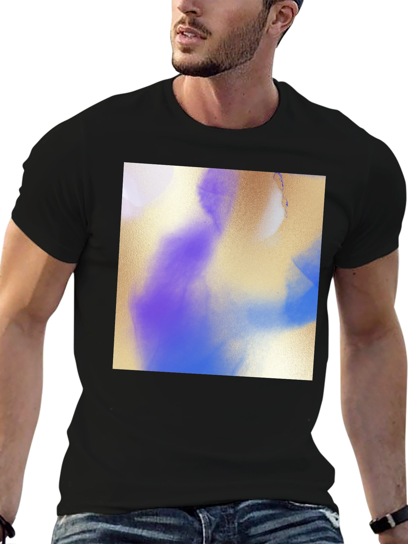 Abstract Art Graphic Tee - Modern Black T-Shirt
