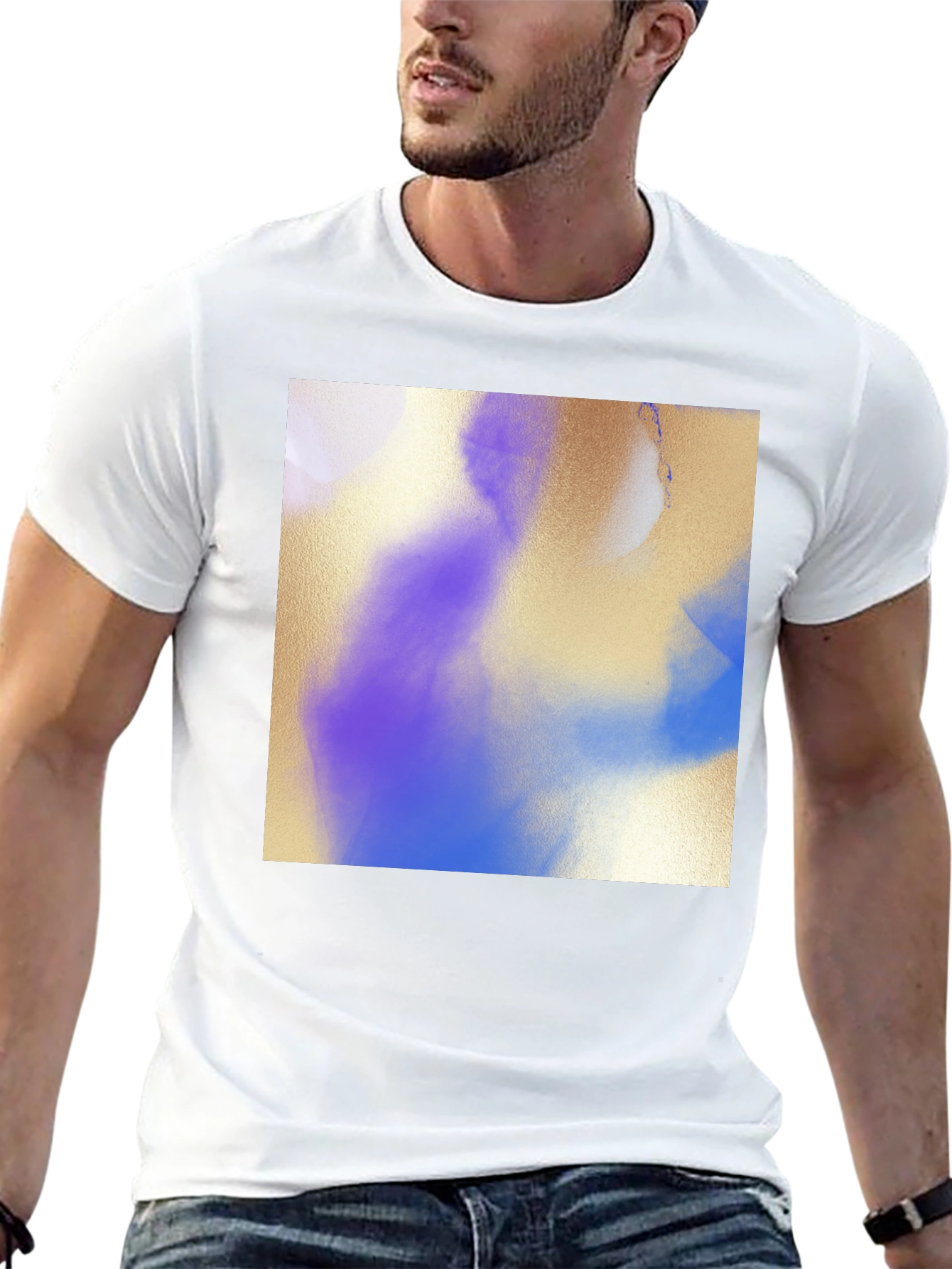 Abstract Art Graphic Tee - Modern Black T-Shirt