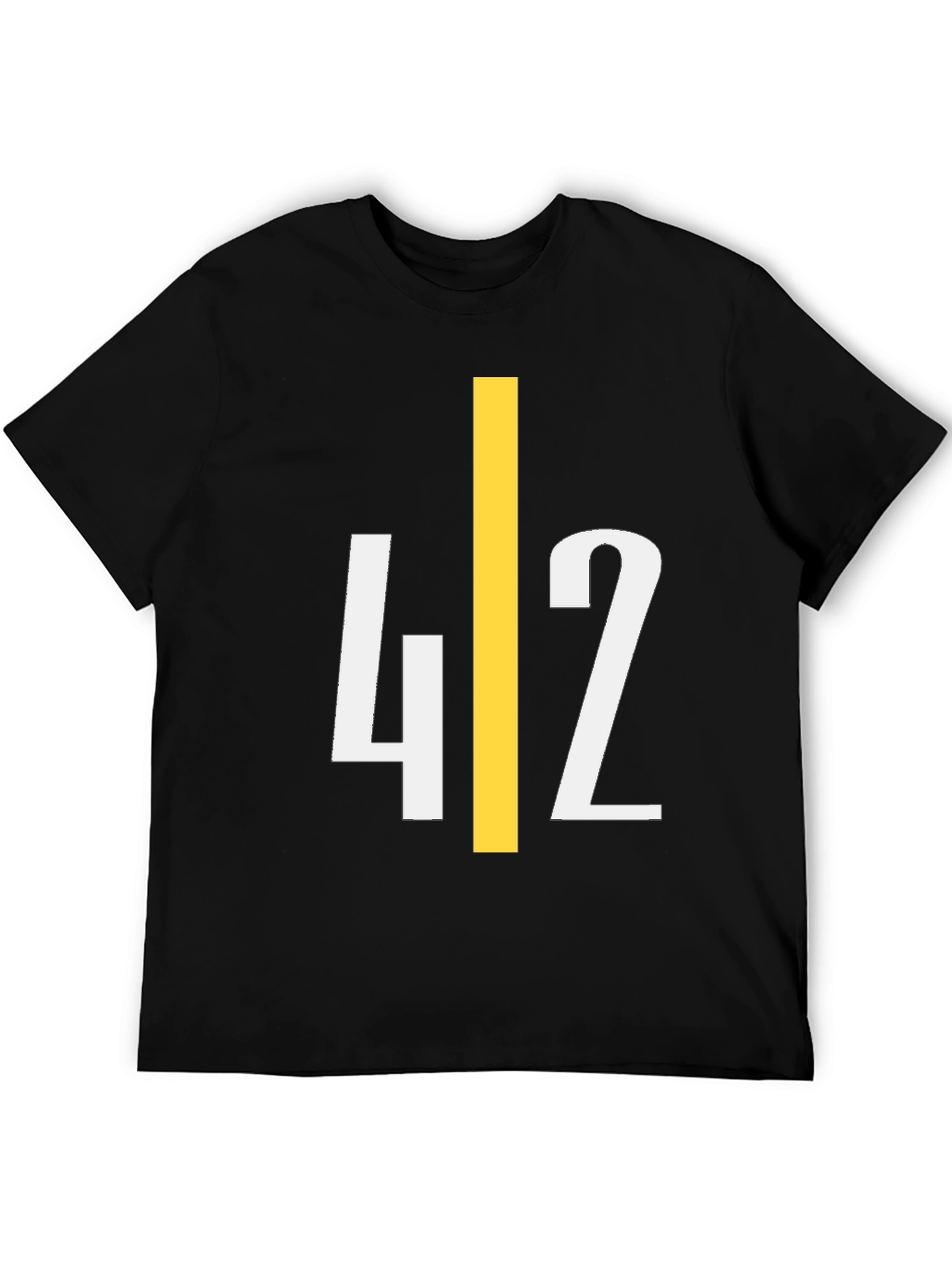 42 Graphic Tee - Black Cotton Casual Shirt