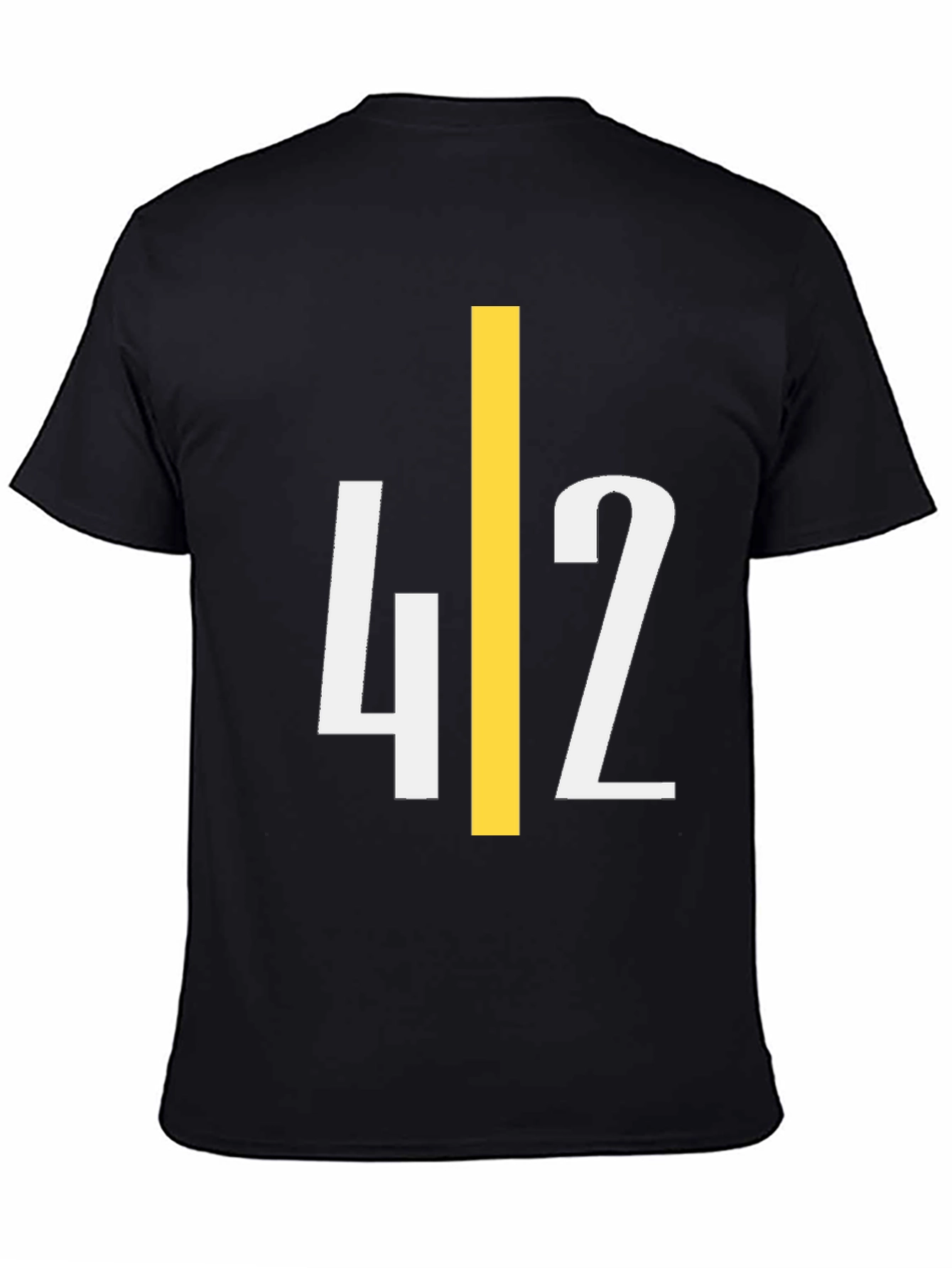 42 Graphic Tee - Black Cotton Casual Shirt