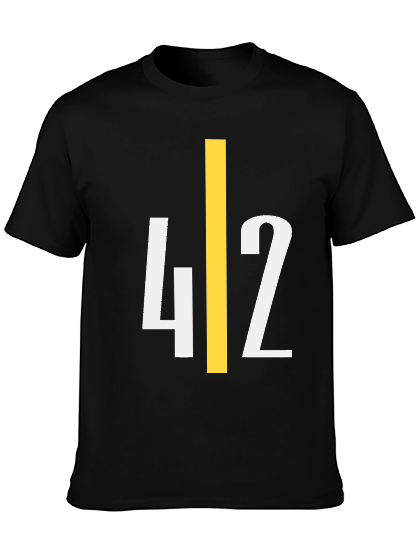 42 Graphic Tee - Black Cotton Casual Shirt