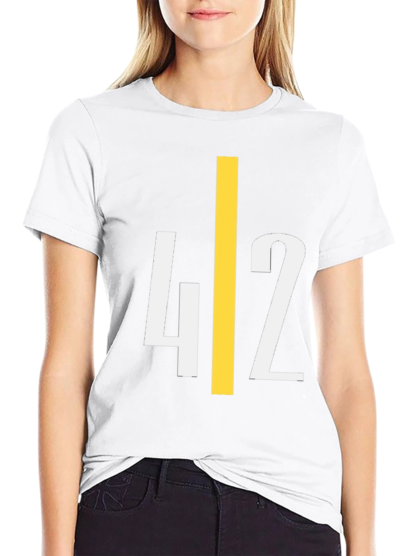 42 Graphic Tee - Black Cotton Casual Shirt