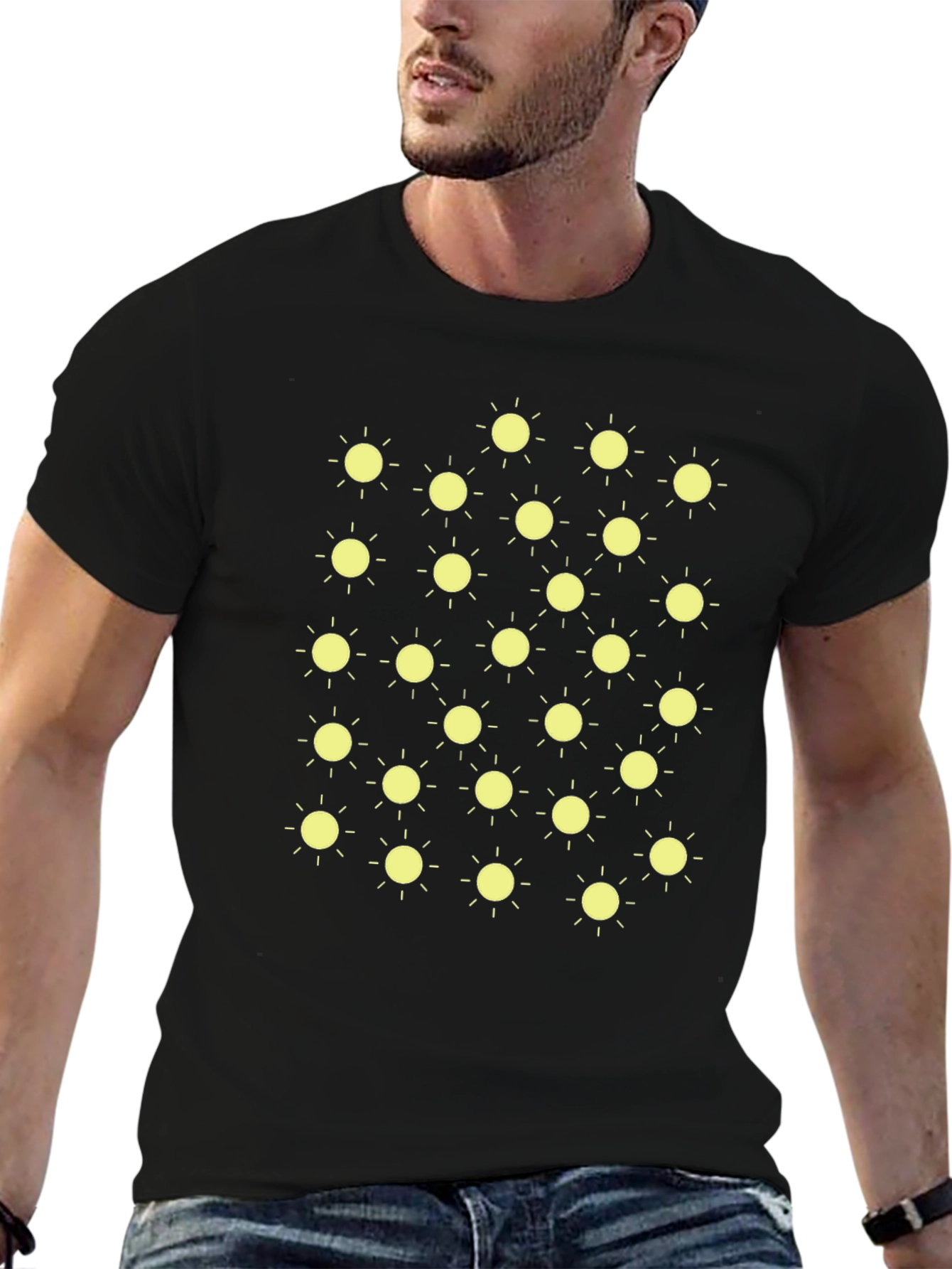 Sunny Day Black T-Shirt - Fun Graphic Tee