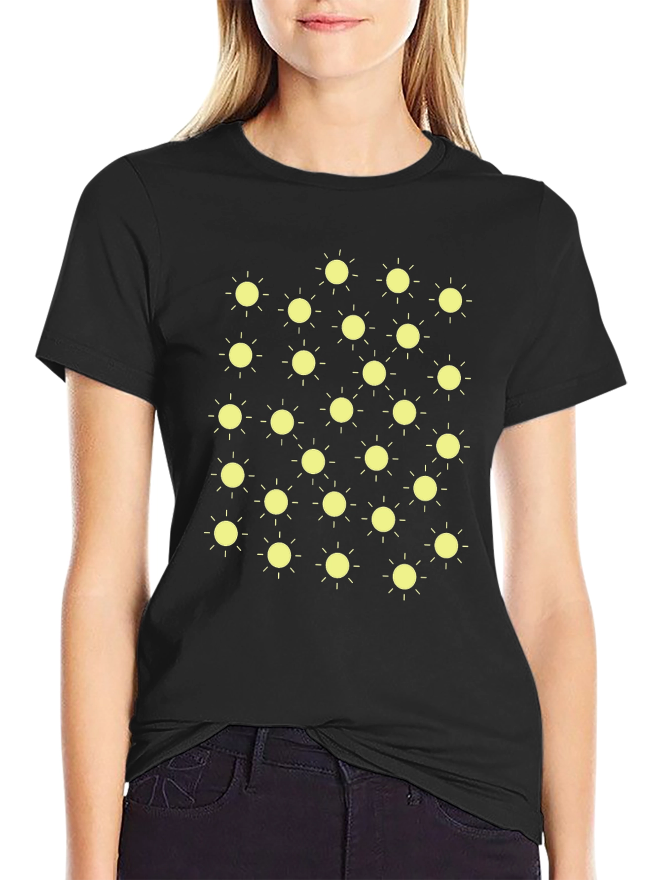 Sunny Day Black T-Shirt - Fun Graphic Tee