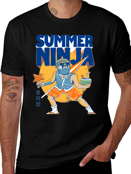 Summer Ninja Graphic T-Shirt - Unique Design!