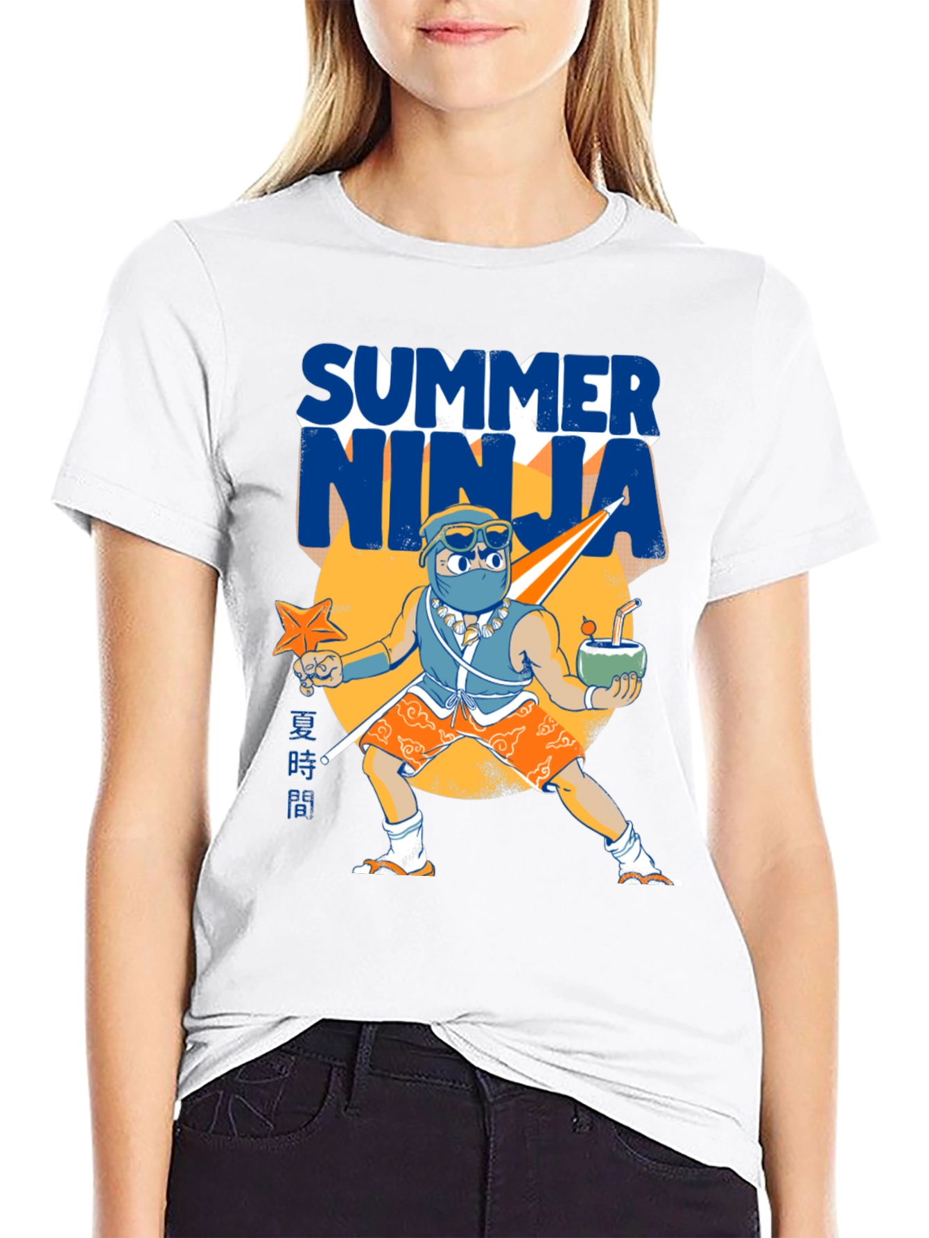 Summer Ninja Graphic T-Shirt - Unique Design!