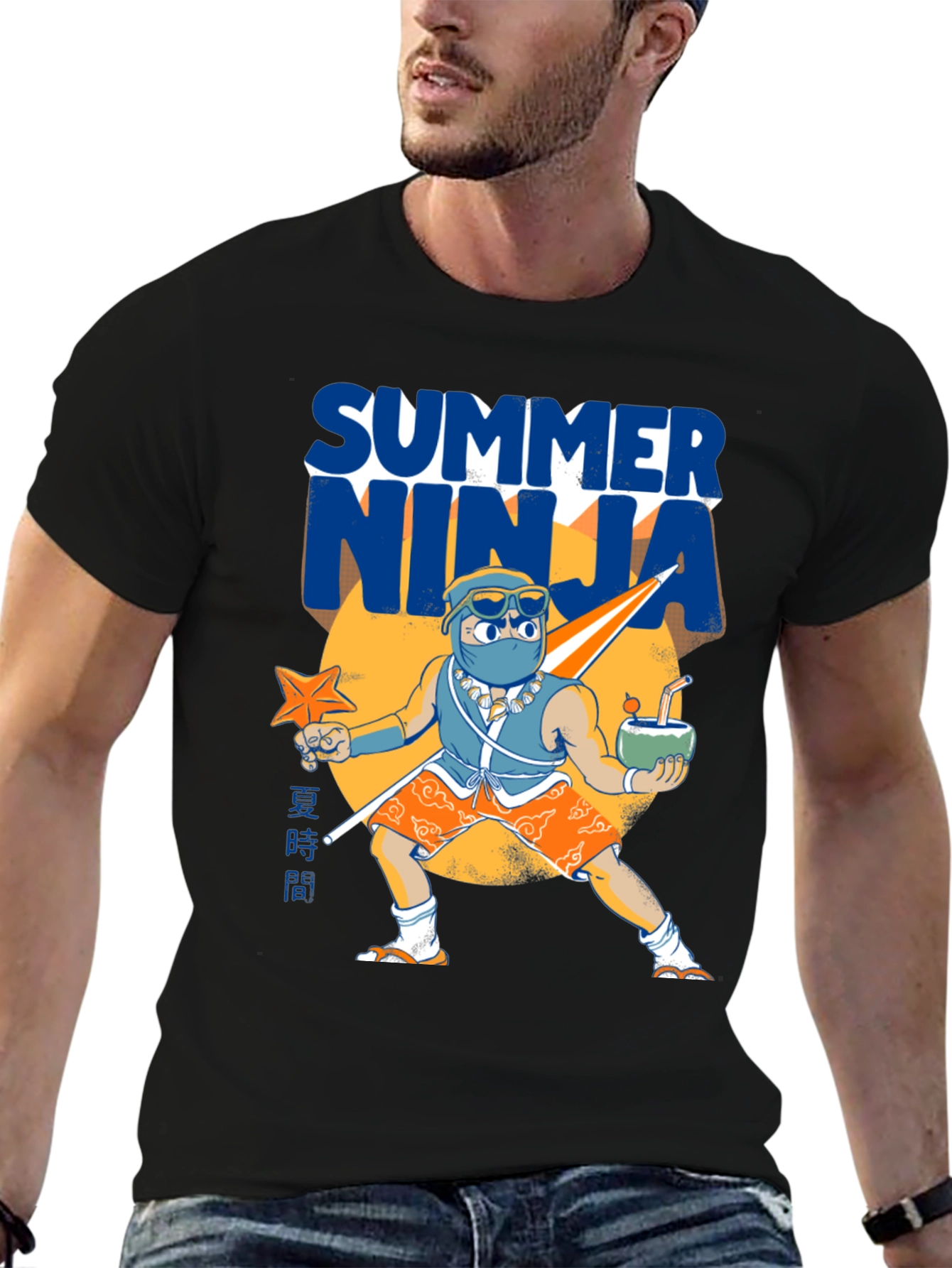 Summer Ninja Graphic T-Shirt - Unique Design!
