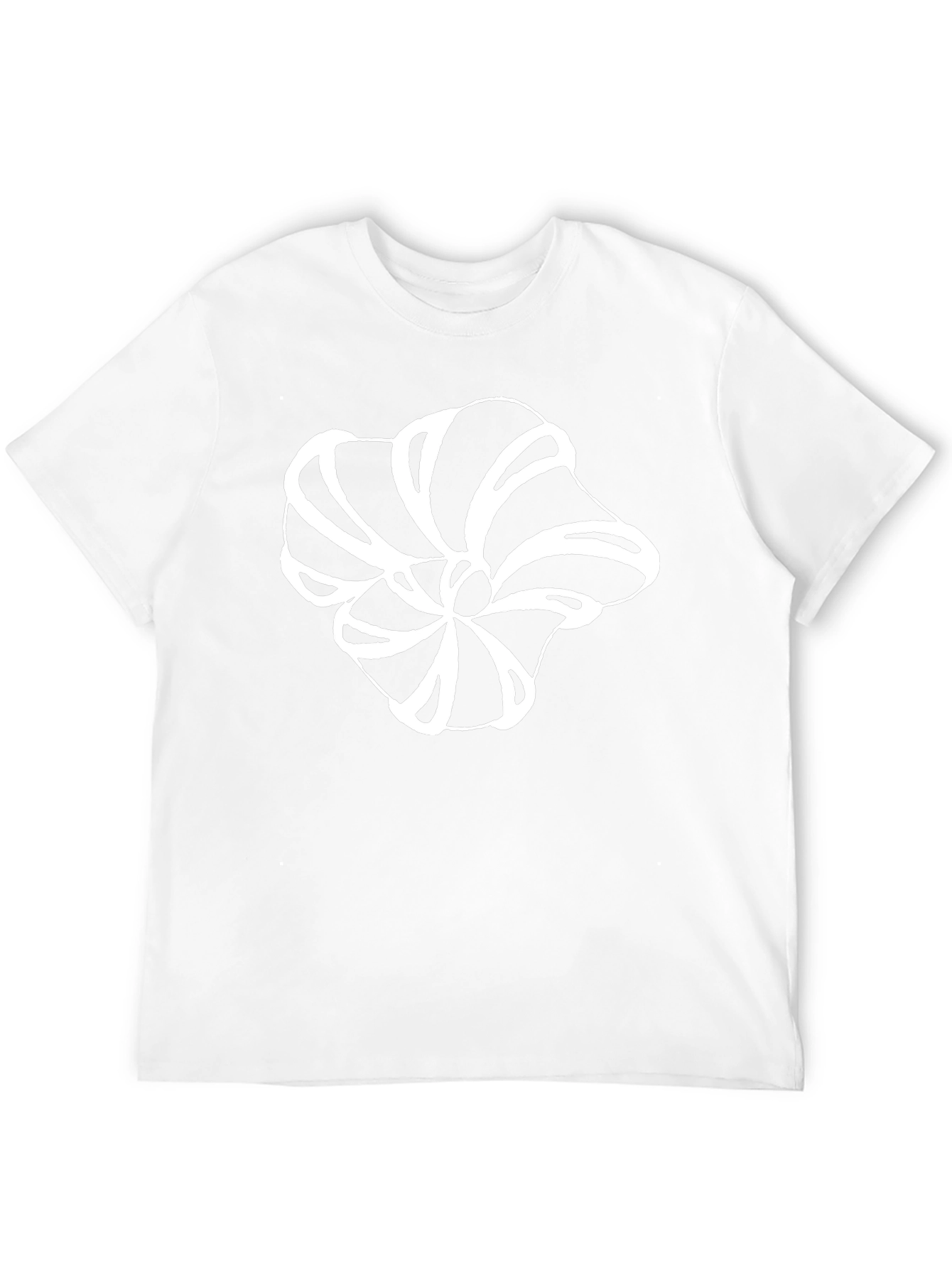 Abstract Floral Print Black T-Shirt
