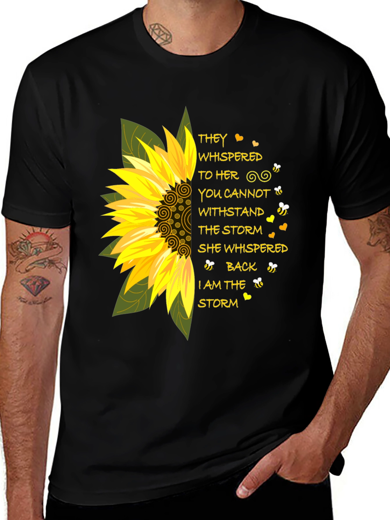 Sunflower Storm T-Shirt - Inspirational Tee