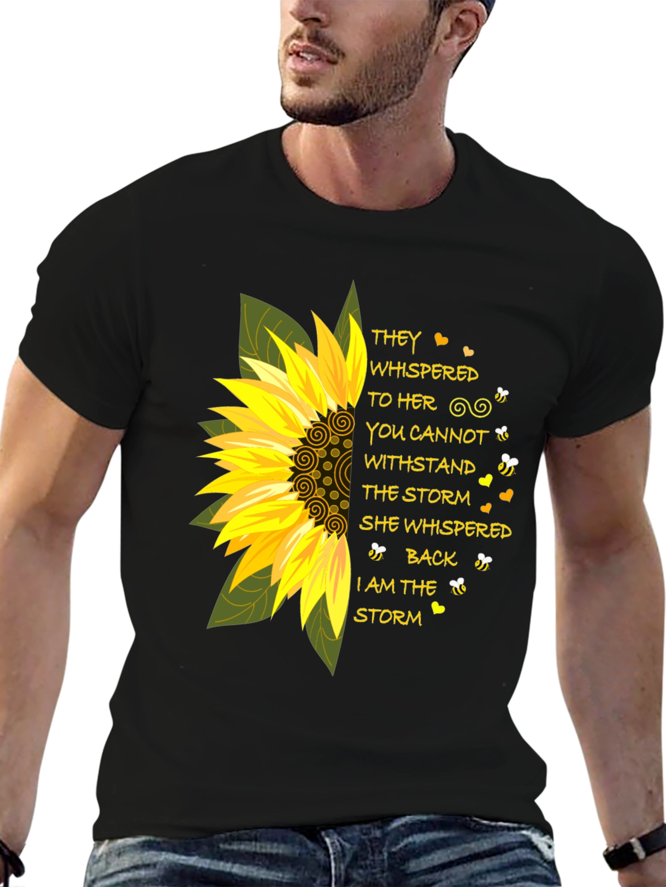 Sunflower Storm T-Shirt - Inspirational Tee