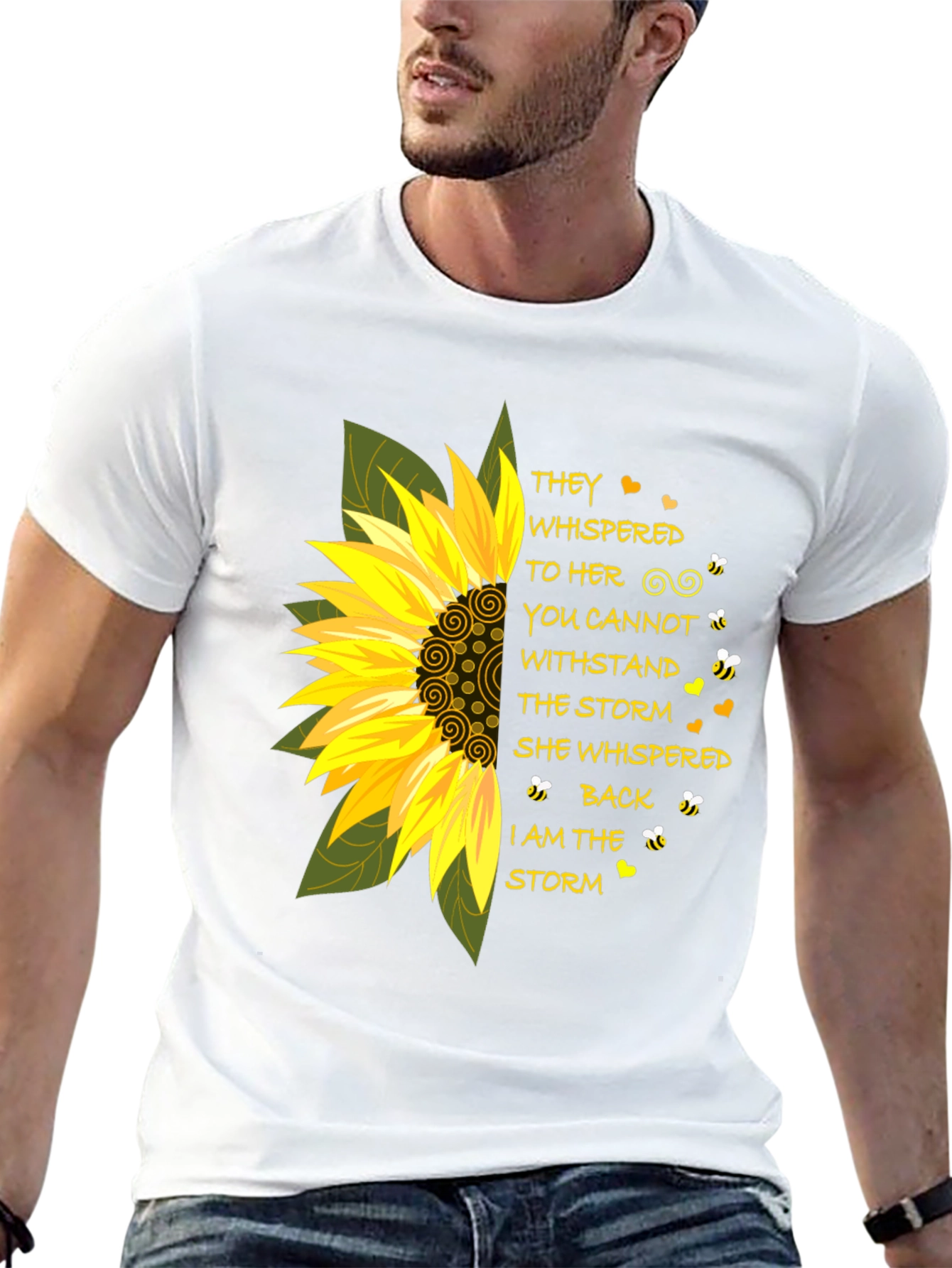 Sunflower Storm T-Shirt - Inspirational Tee