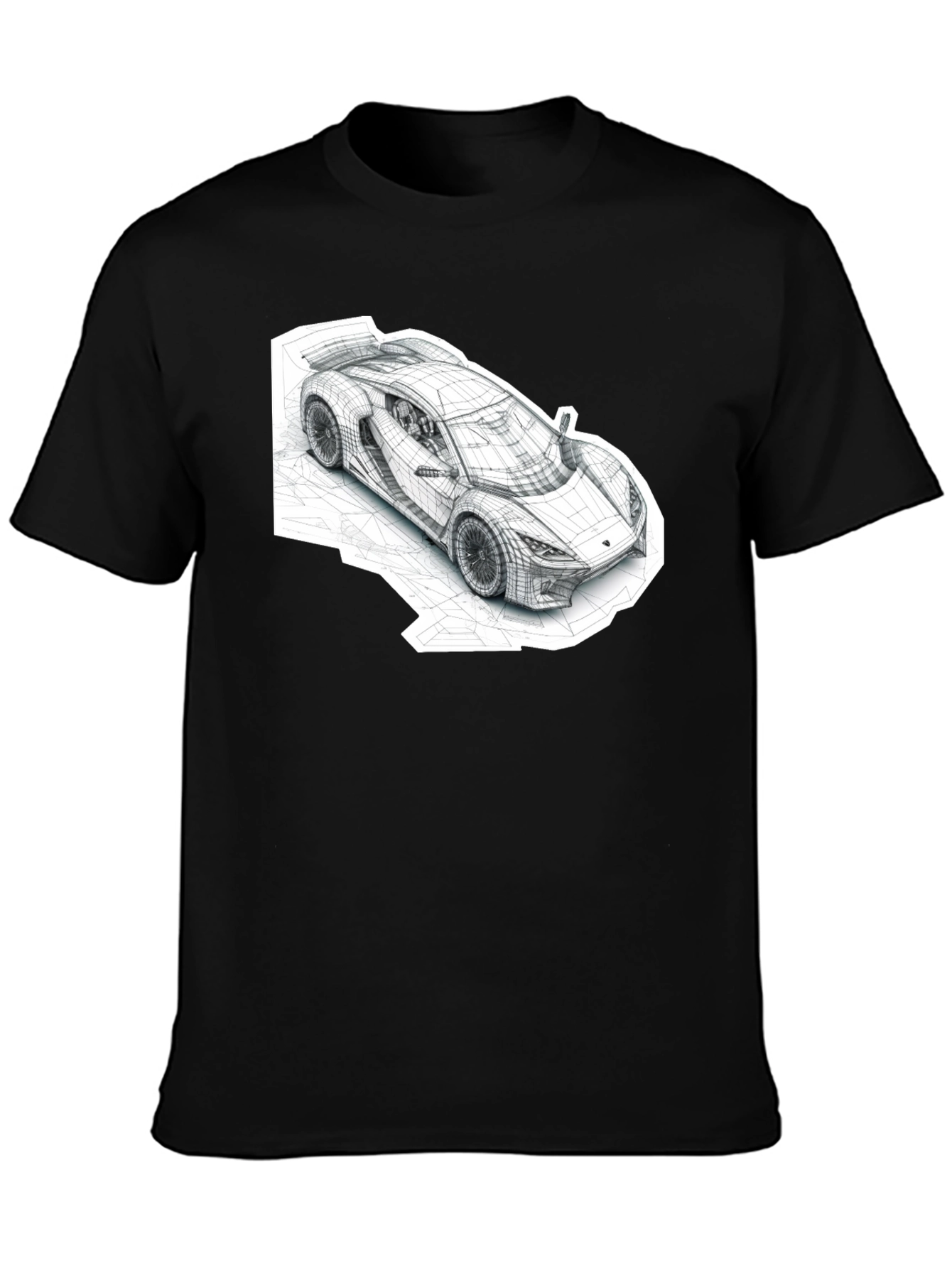 Abstract Car Design Black T-Shirt