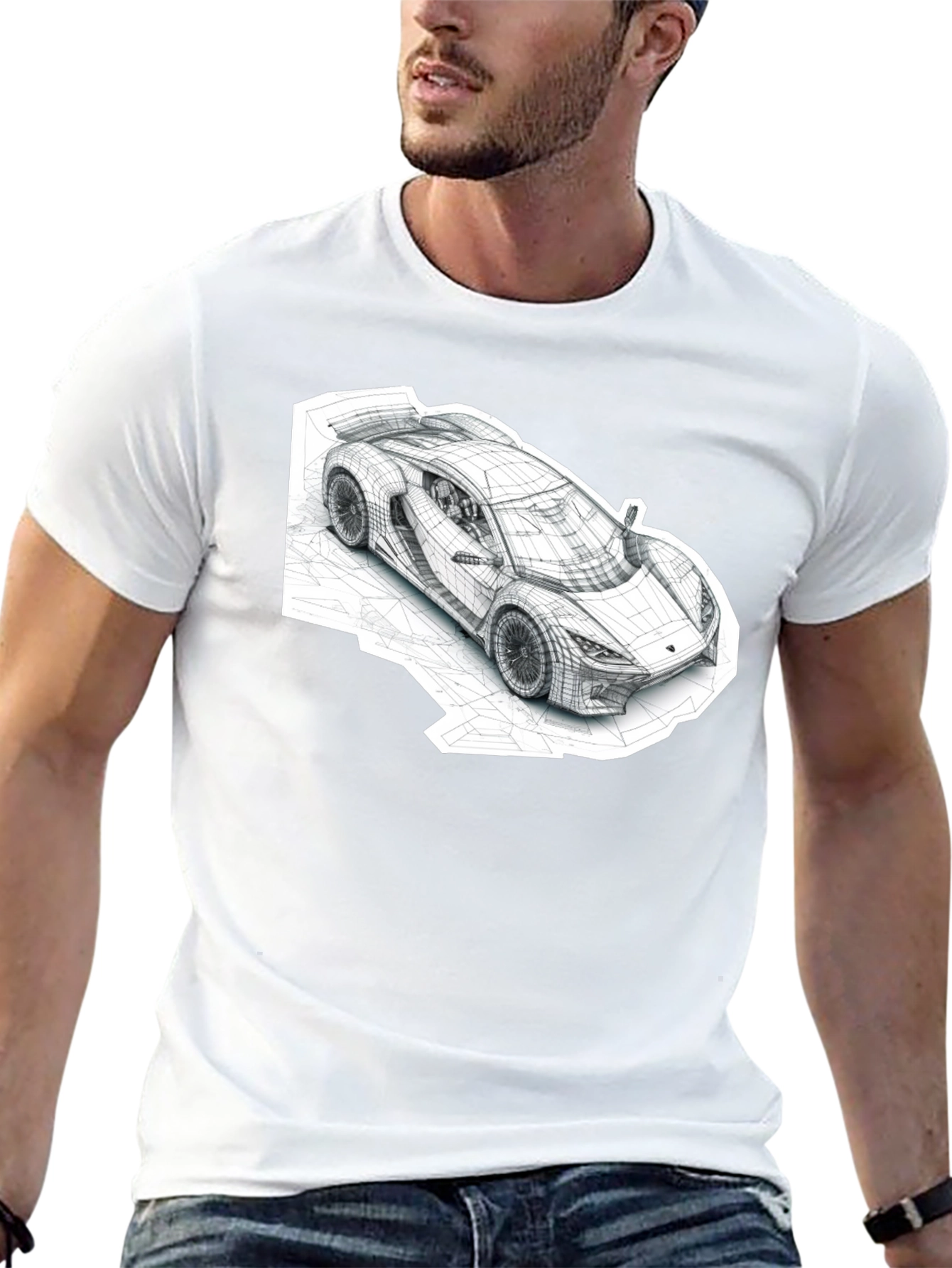Abstract Car Design Black T-Shirt