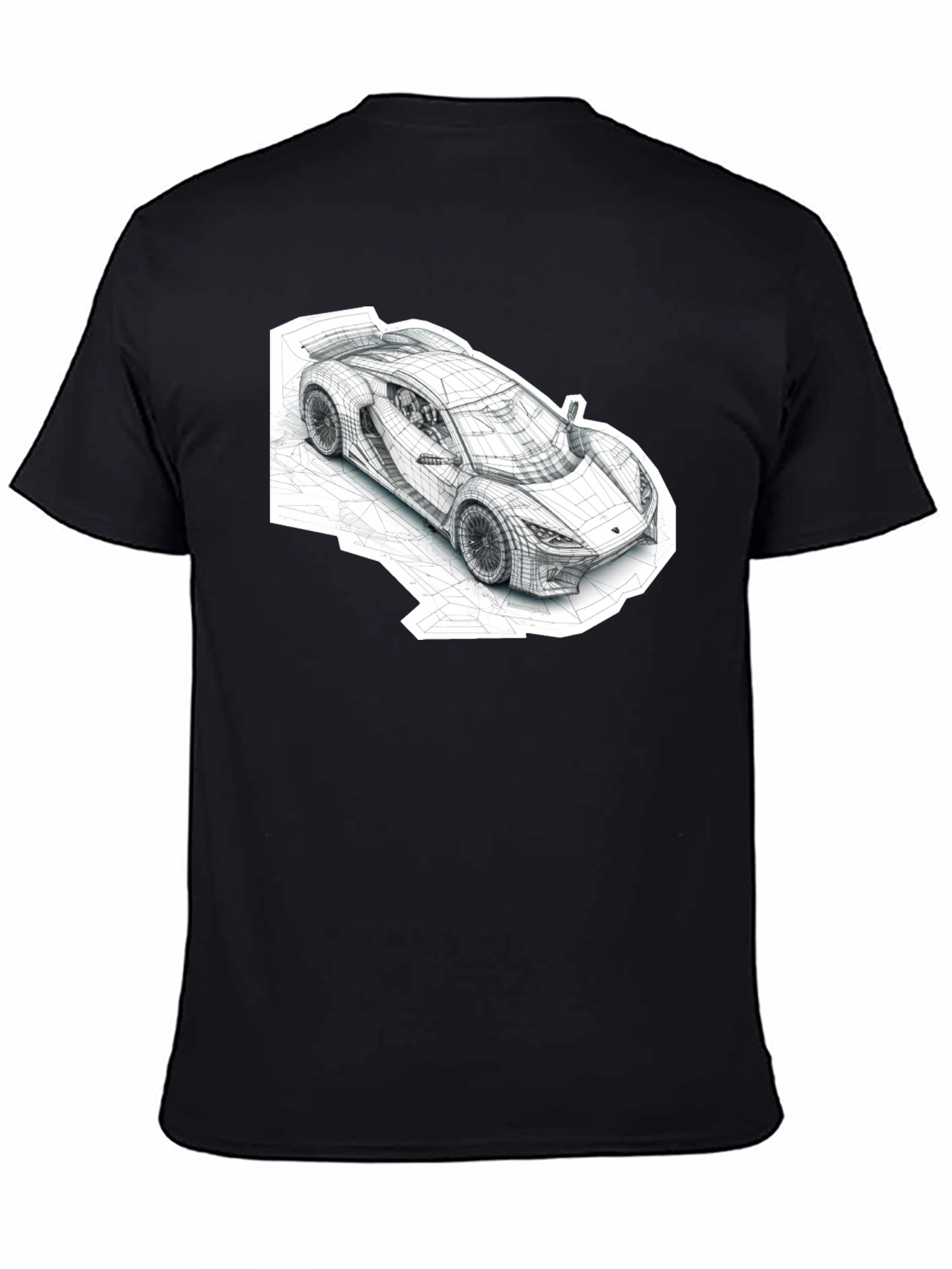 Abstract Car Design Black T-Shirt