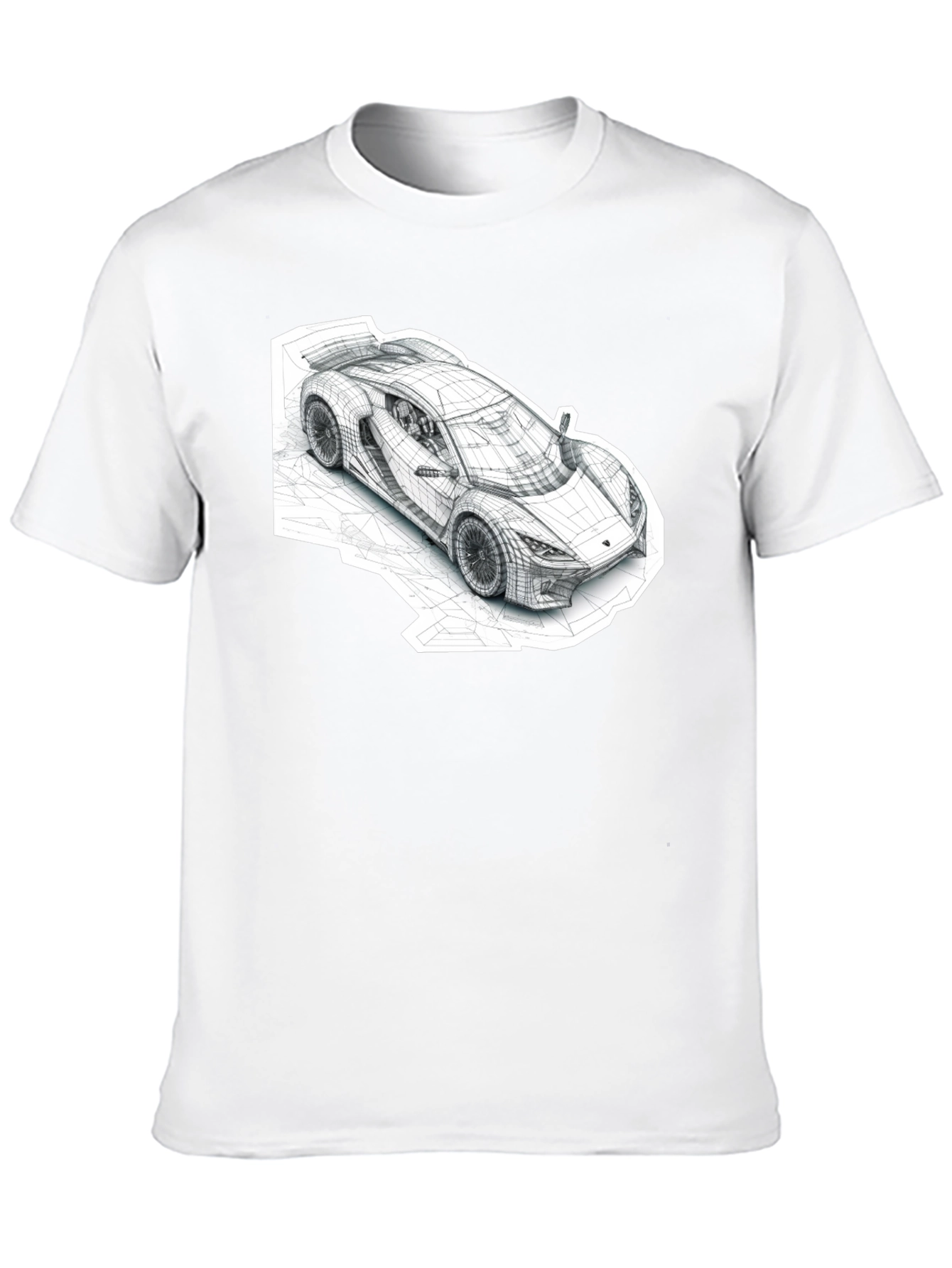 Abstract Car Design Black T-Shirt