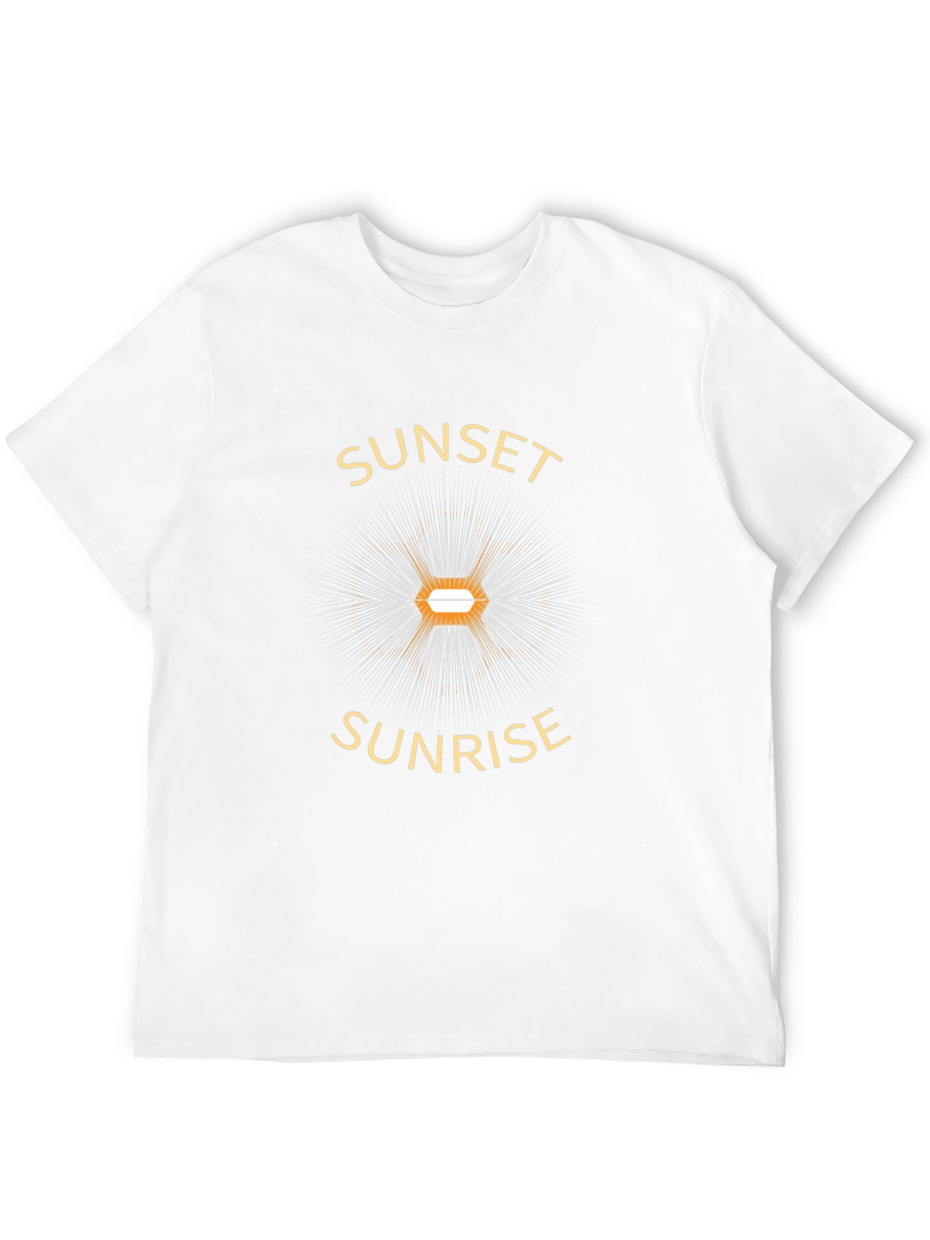 Sunset Sunrise Graphic Tee - Black Cotton T-Shirt