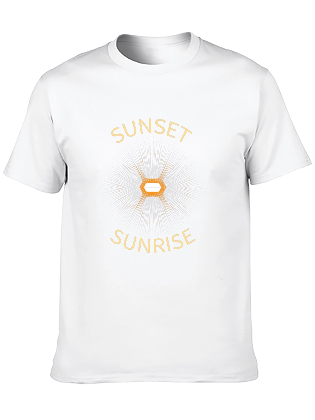 Sunset Sunrise Graphic Tee - Black Cotton T-Shirt
