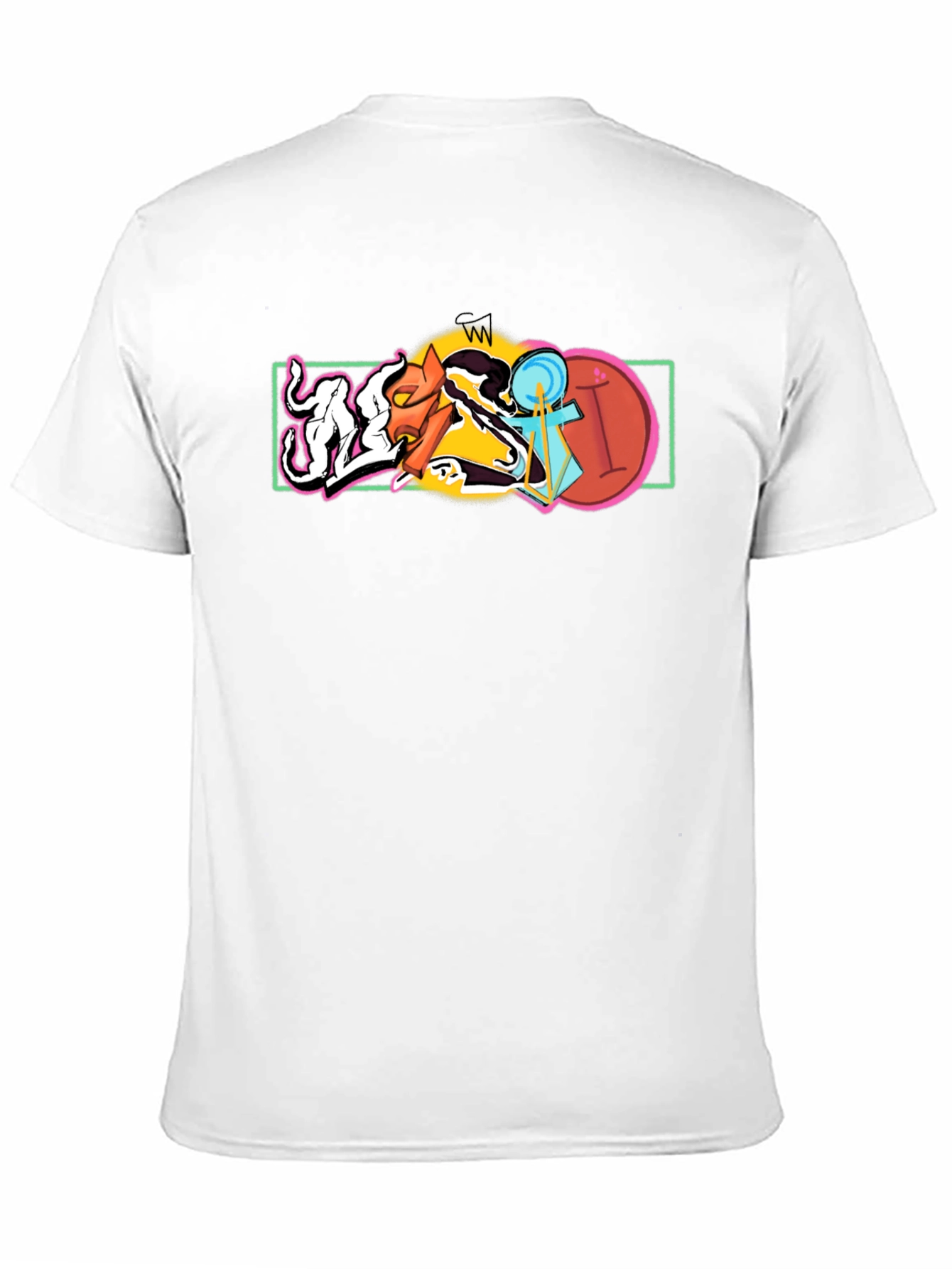 Abstract Graphic Black Cotton T-Shirt