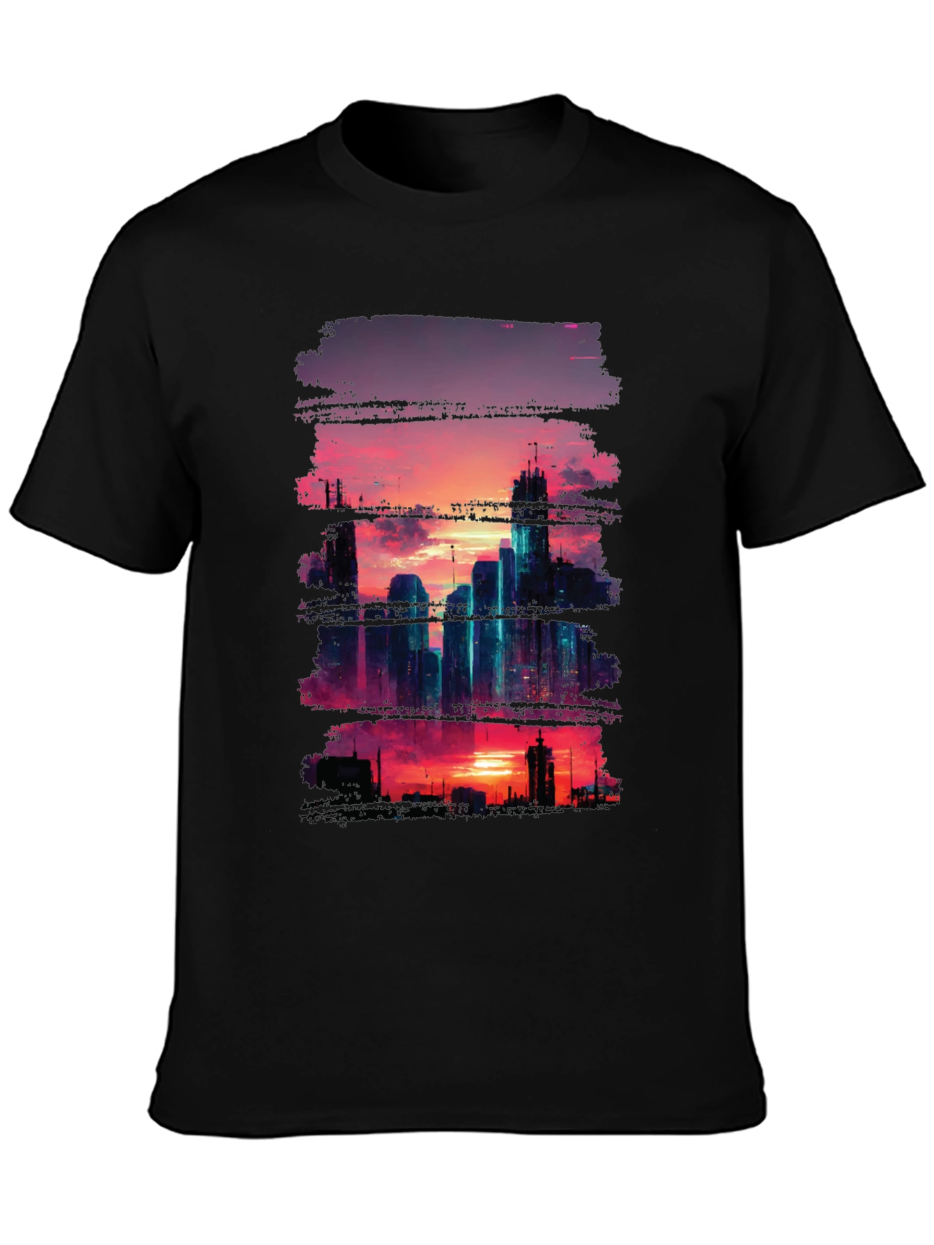 Sunset Cityscape Graphic Tee - Urban Style Shirt