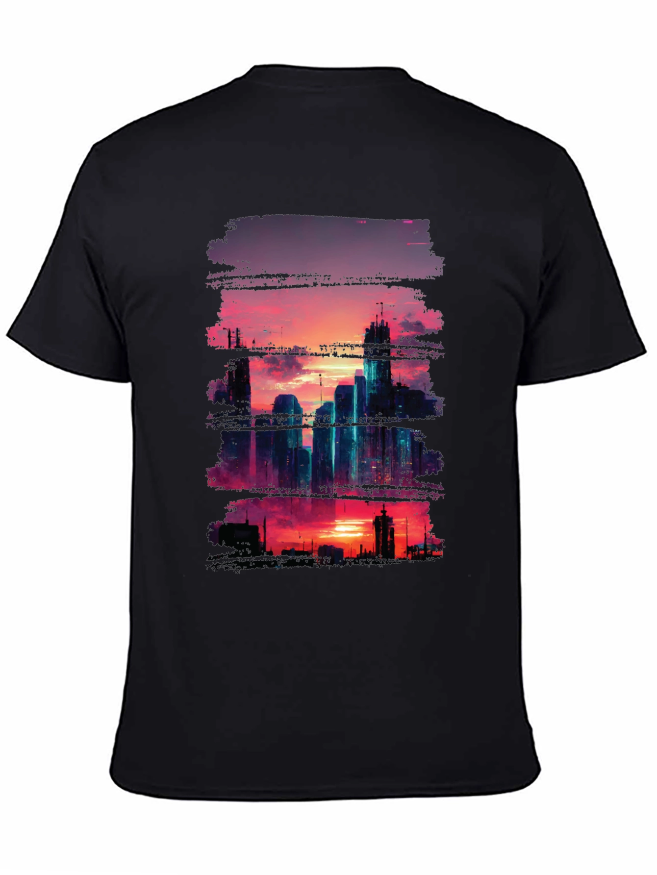Sunset Cityscape Graphic Tee - Urban Style Shirt