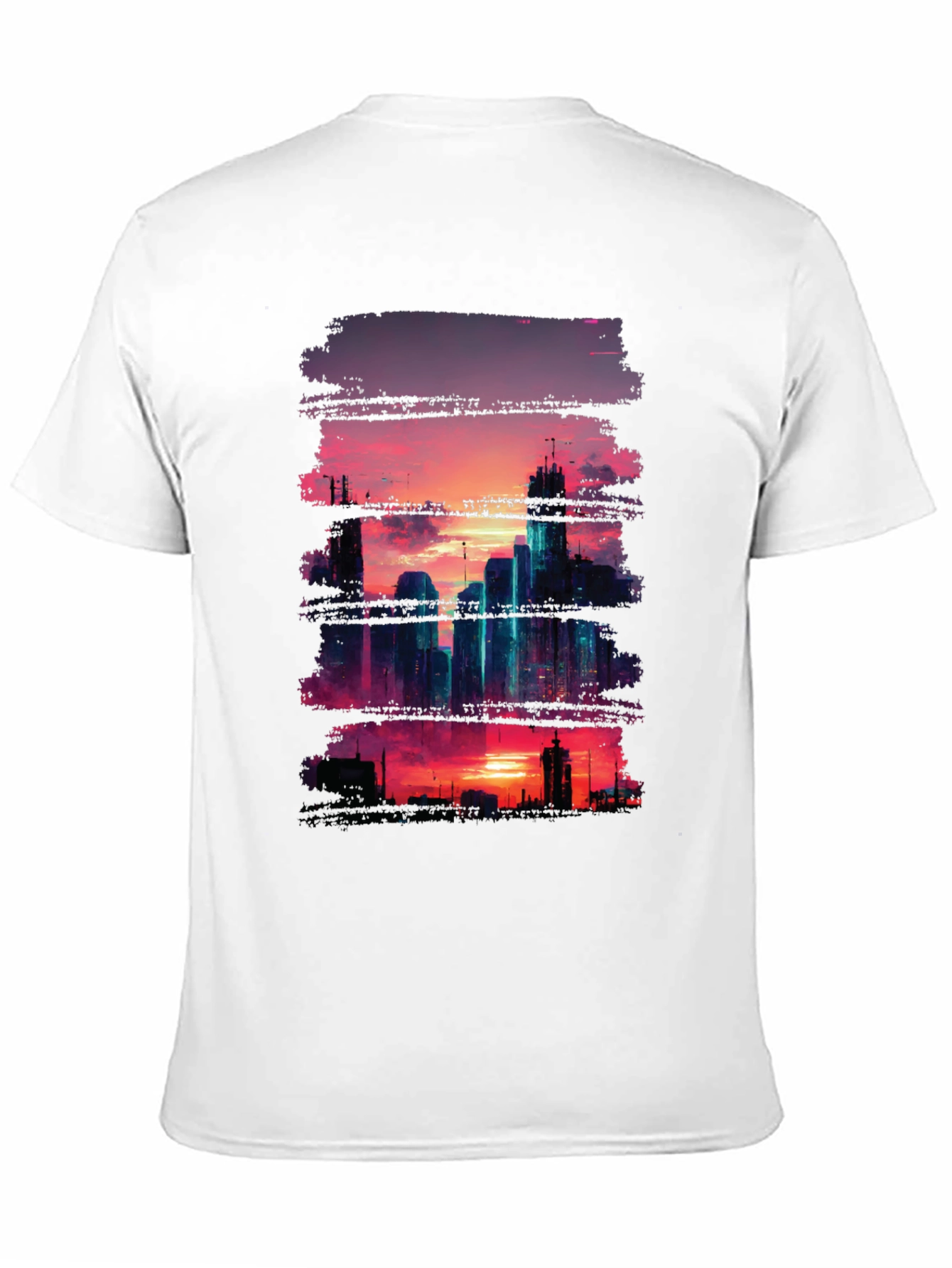 Sunset Cityscape Graphic Tee - Urban Style Shirt