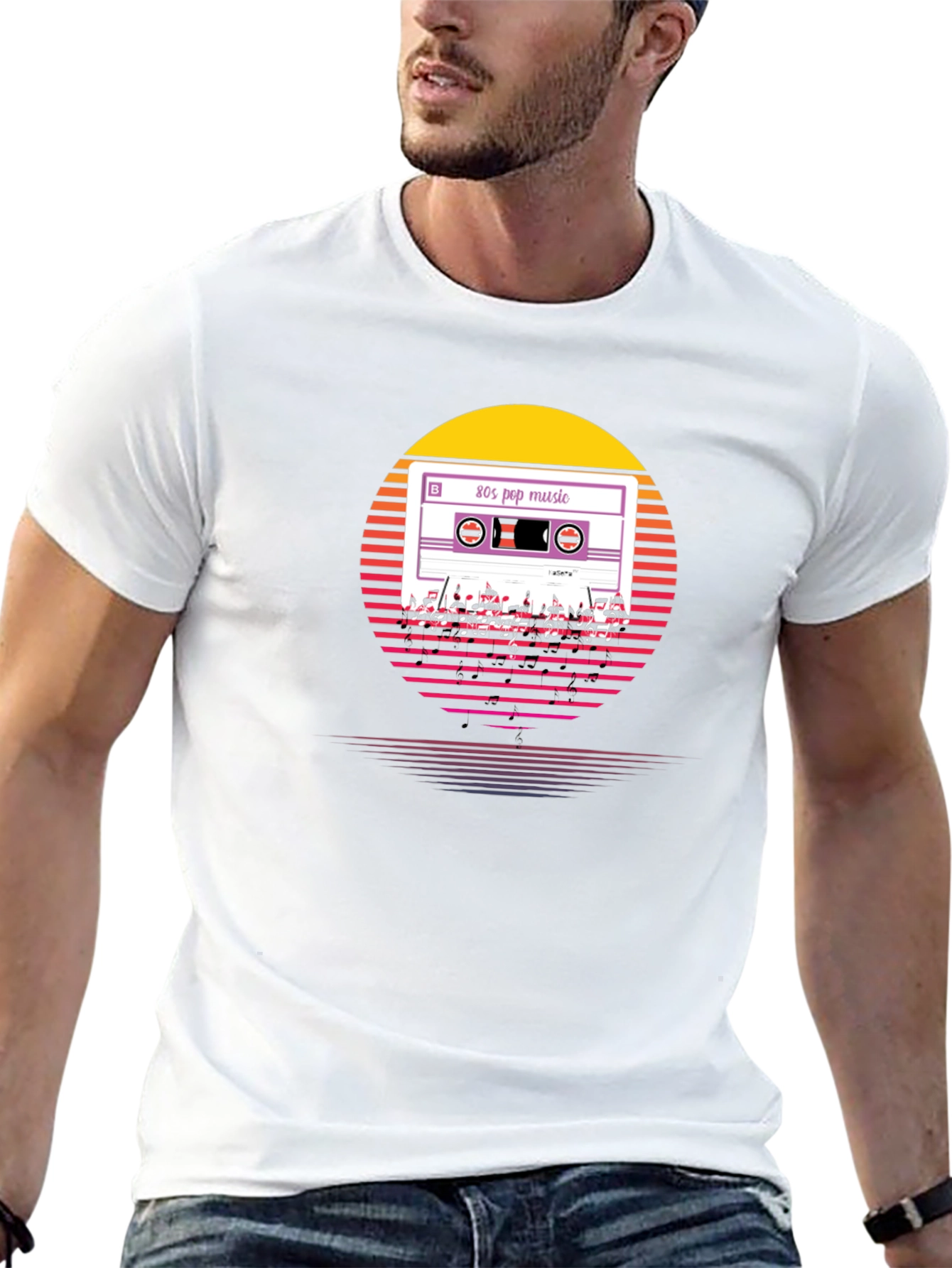 80s Pop Music Cassette T-Shirt Retro Style