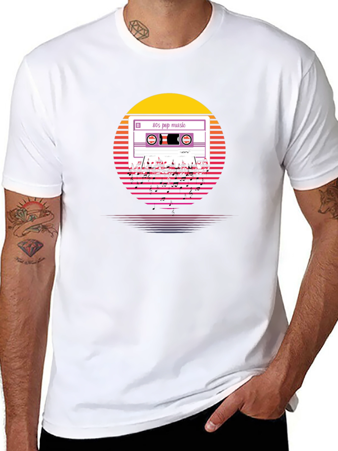80s Pop Music Cassette T-Shirt Retro Style