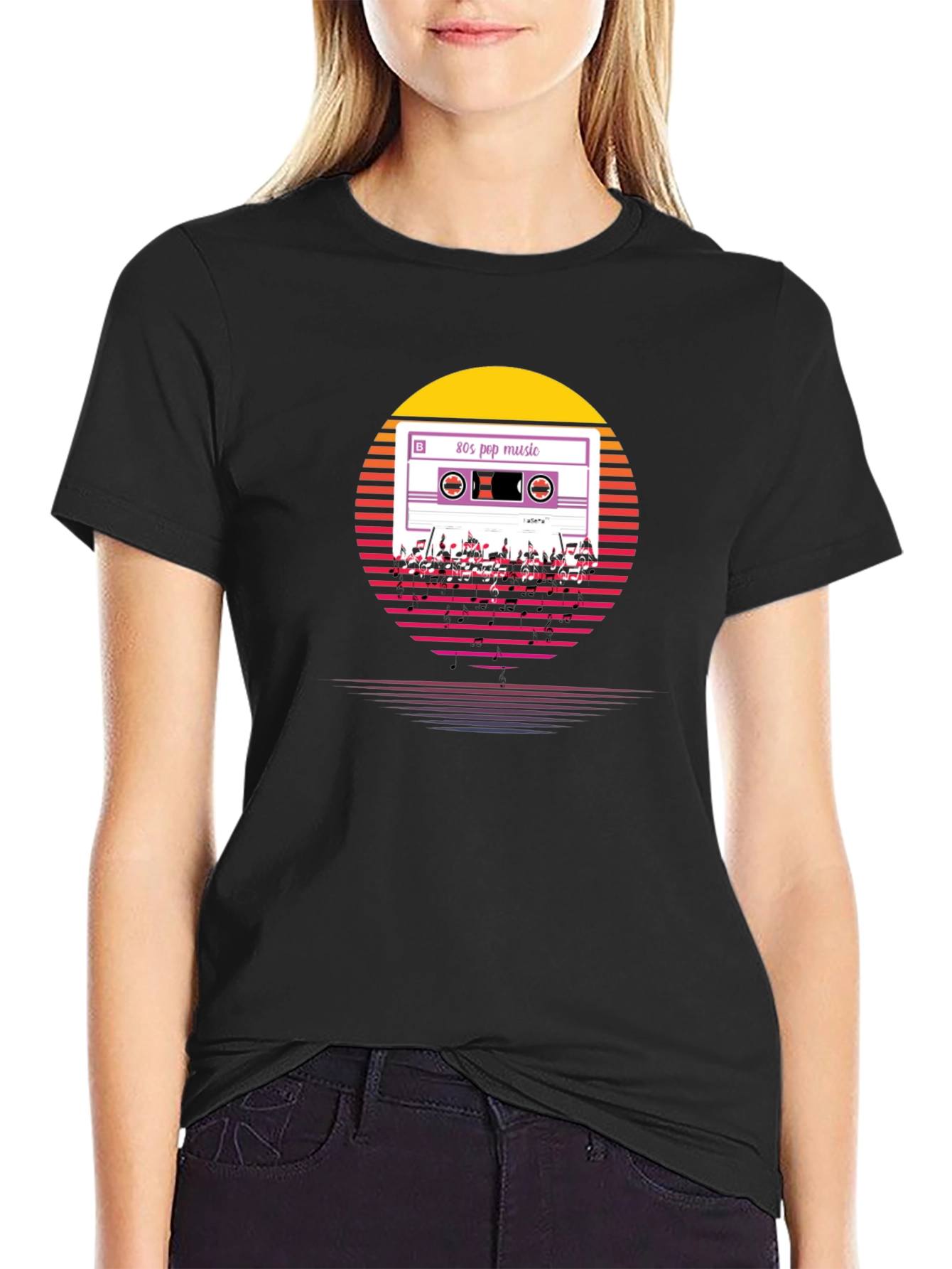 80s Pop Music Cassette T-Shirt Retro Style