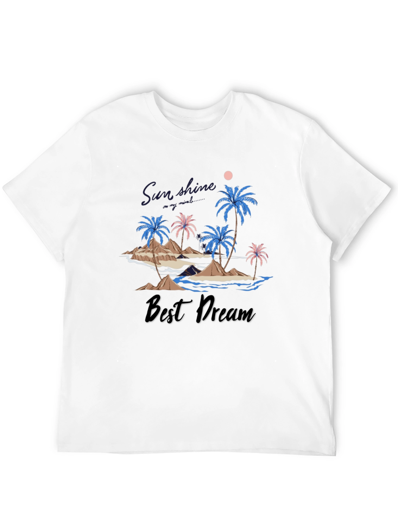 Sunshine Best Dream Black Graphic T-Shirt