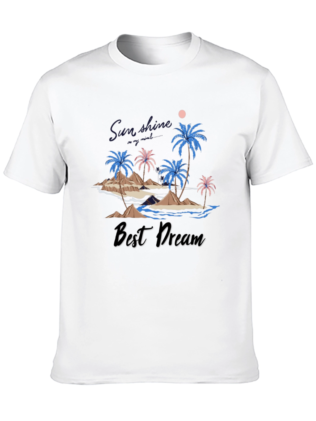 Sunshine Best Dream Black Graphic T-Shirt