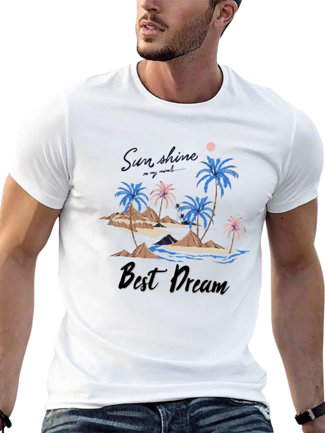 Sunshine Best Dream Black Graphic T-Shirt