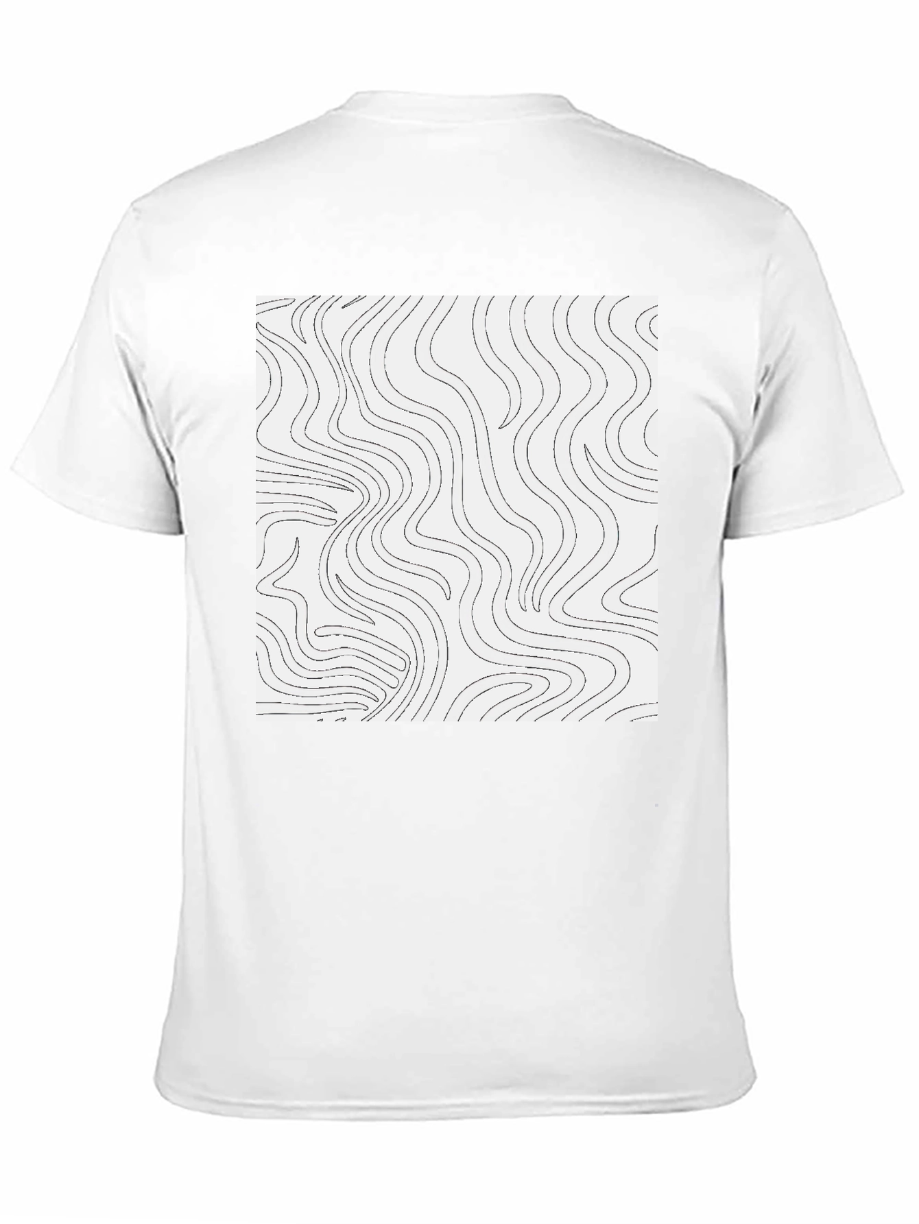 Abstract Lines Graphic Tee - Black