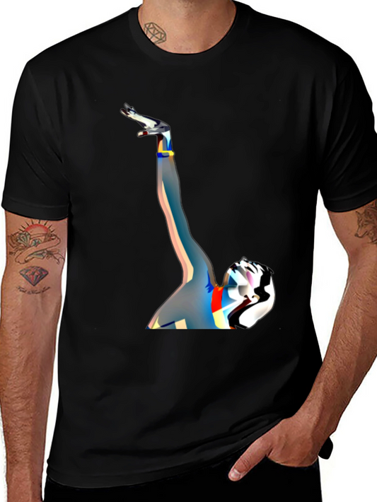 Abstract Art Graphic Black T-Shirt