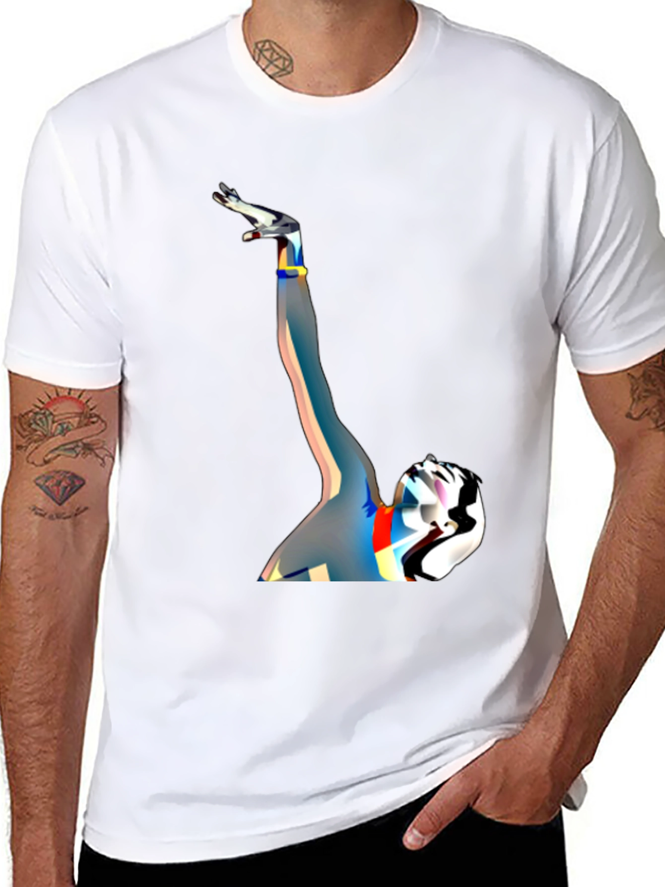 Abstract Art Graphic Black T-Shirt