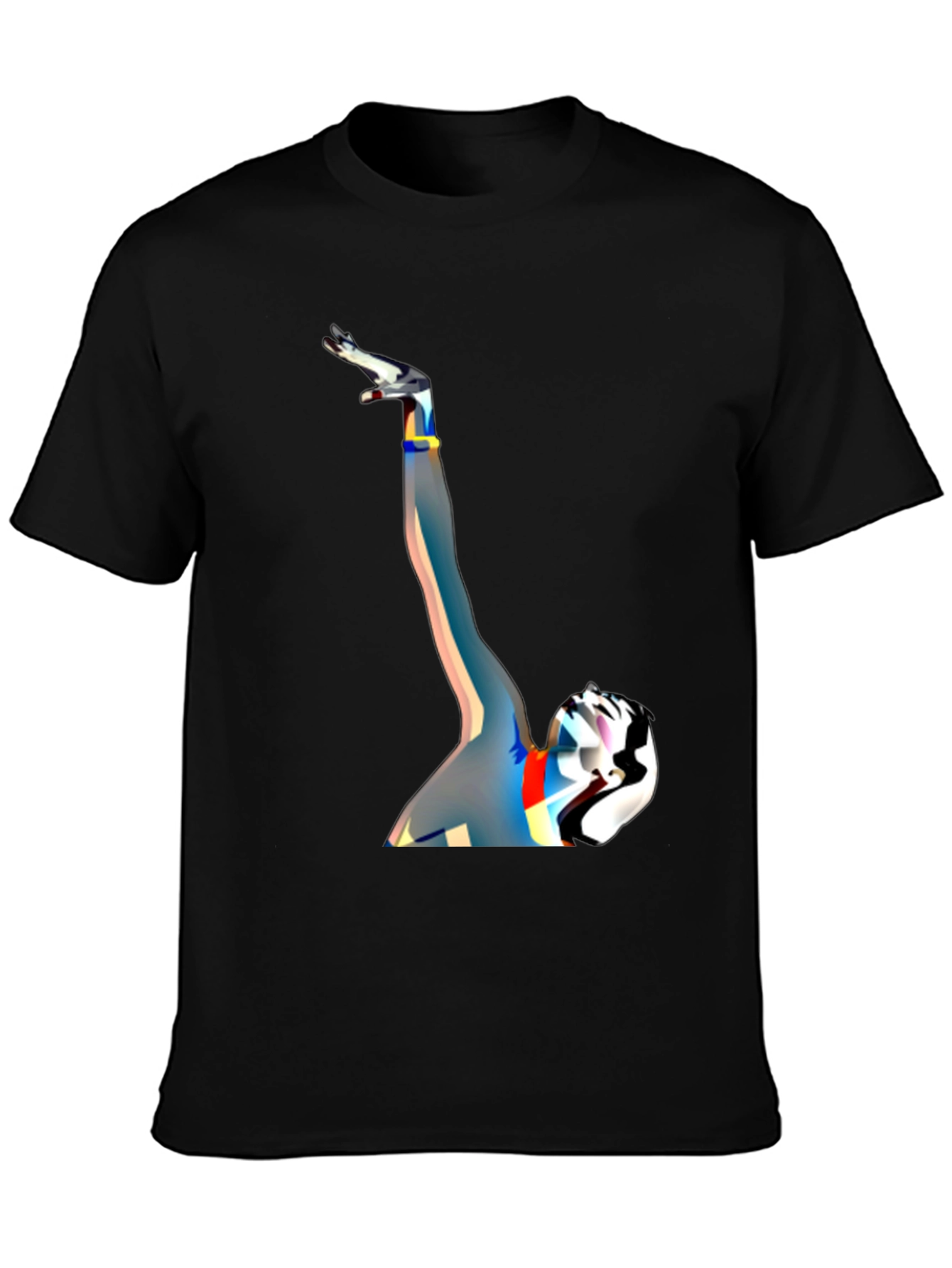 Abstract Art Graphic Black T-Shirt