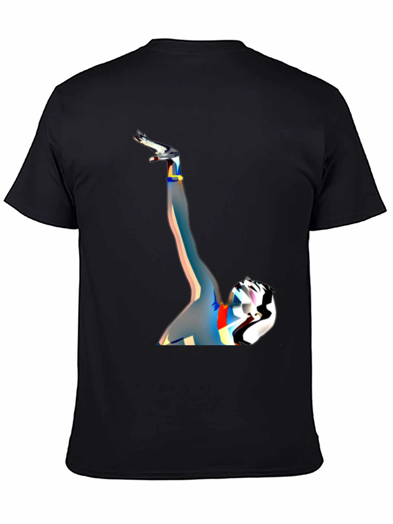 Abstract Art Graphic Black T-Shirt