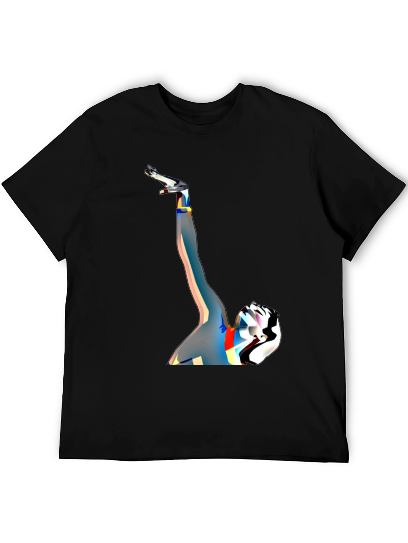 Abstract Art Graphic Black T-Shirt