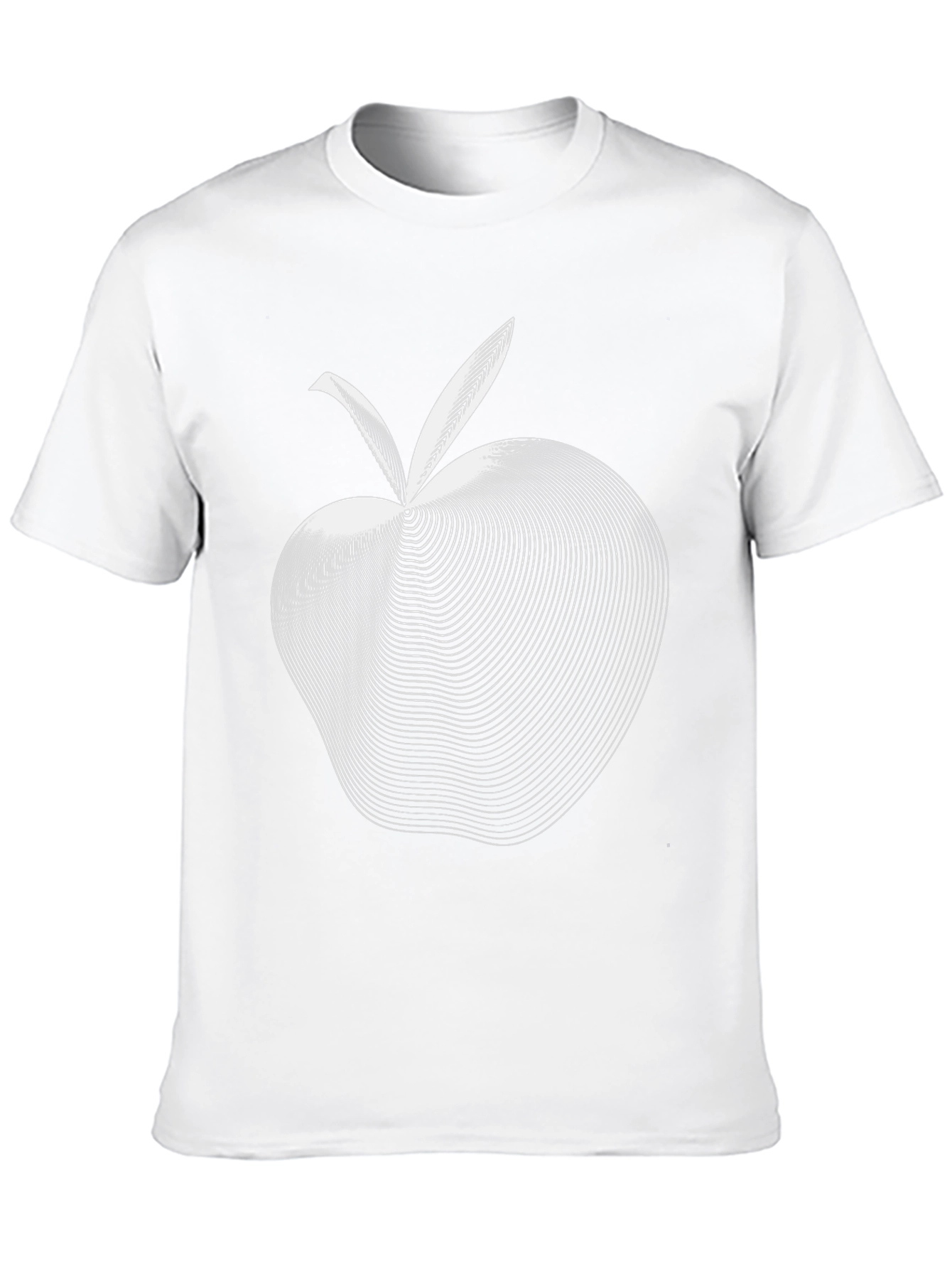 Abstract Apple Graphic Tee - Modern Black T-Shirt