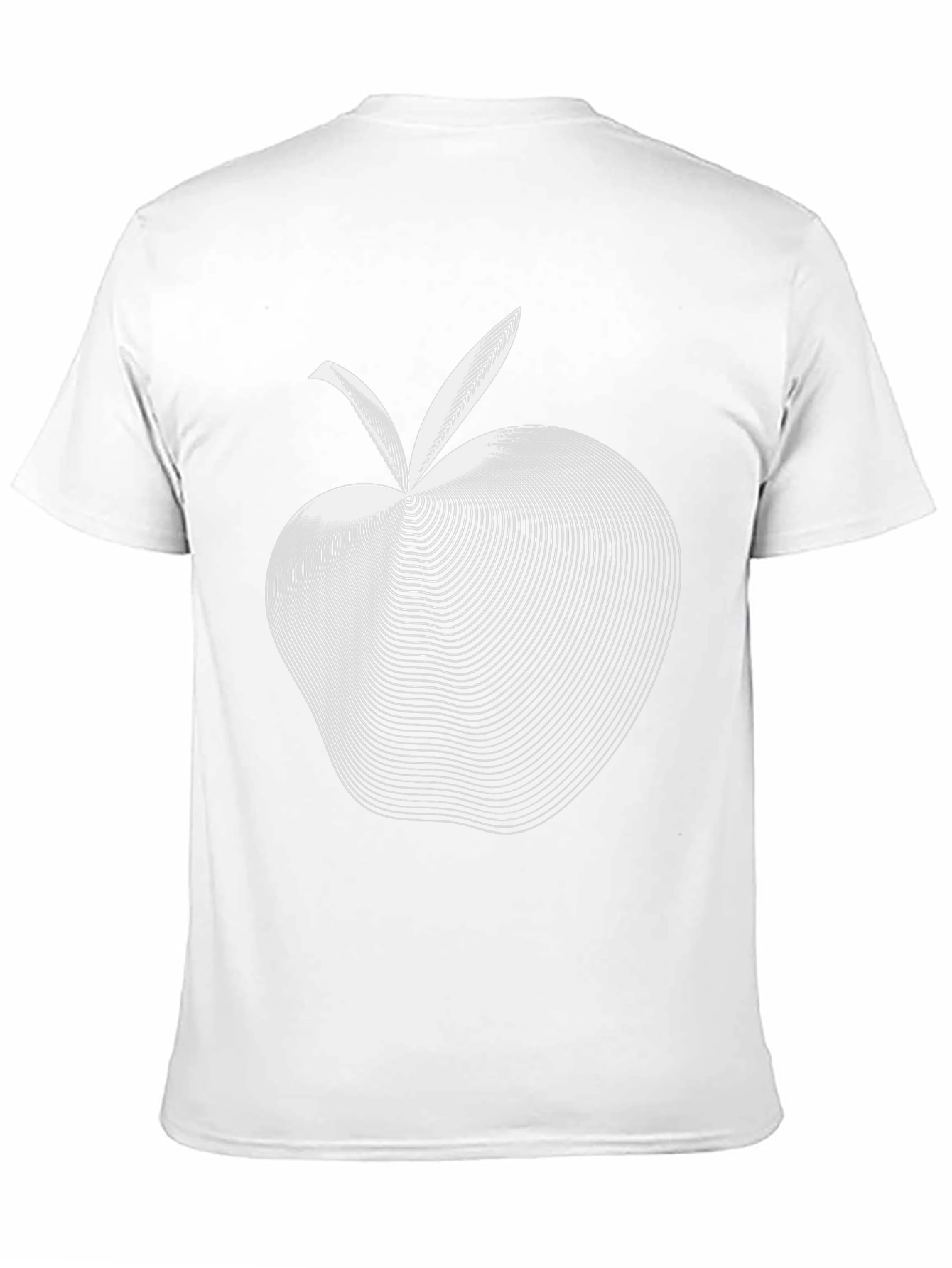 Abstract Apple Graphic Tee - Modern Black T-Shirt