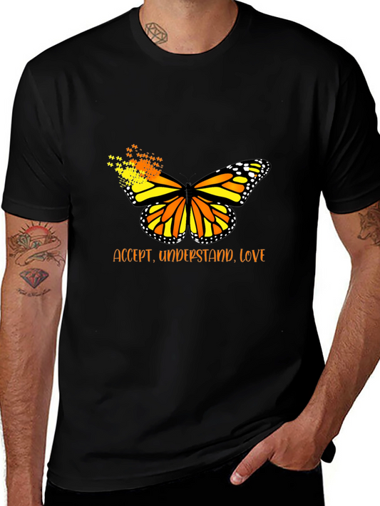 Accept Understand Love Butterfly Graphic Tee