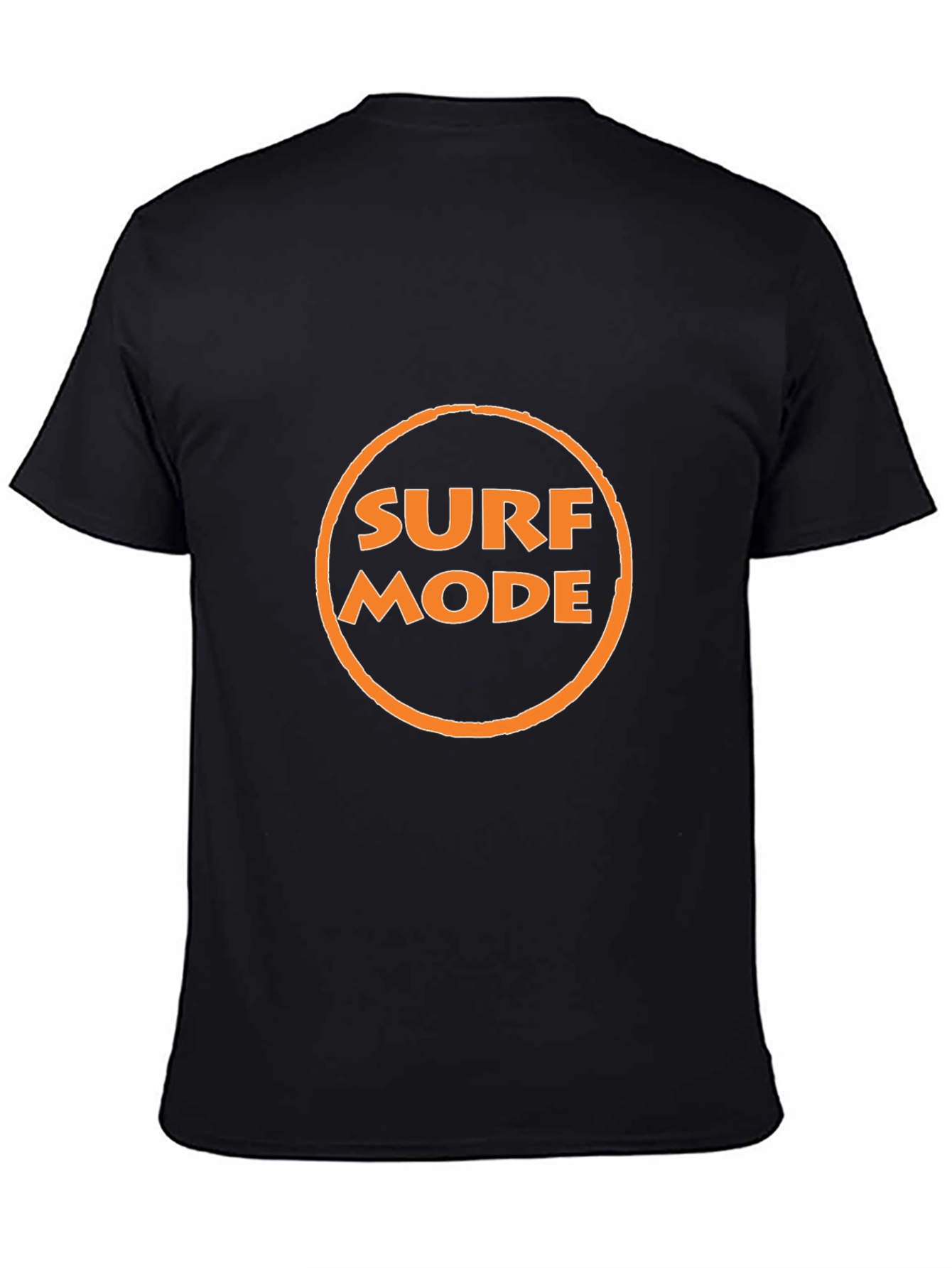 Surf Mode Graphic Tee - Black Cotton T-Shirt