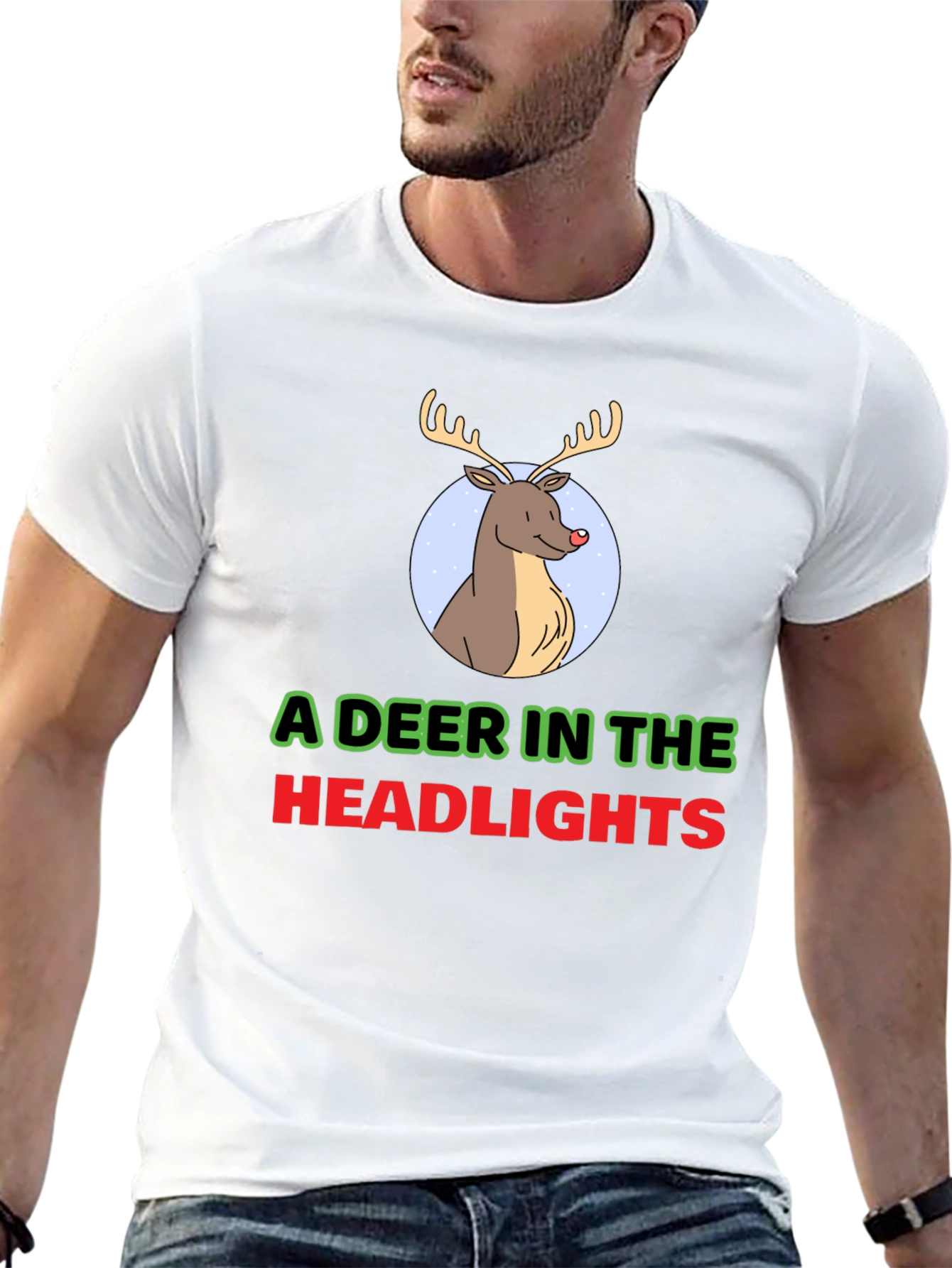 A Deer In The Headlights Graphic T-Shirt