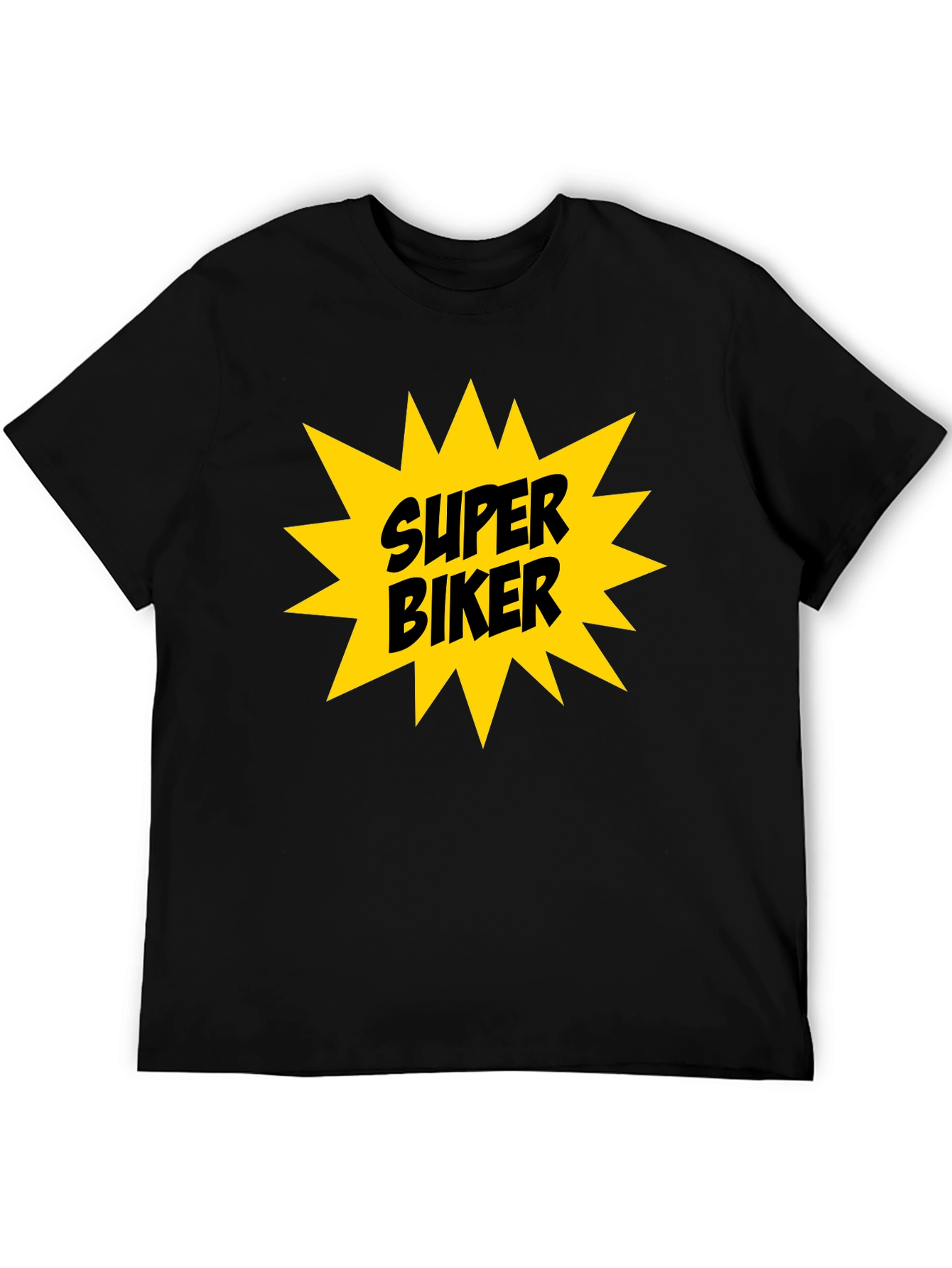 Super Biker Graphic Tee - Bold Black T-Shirt