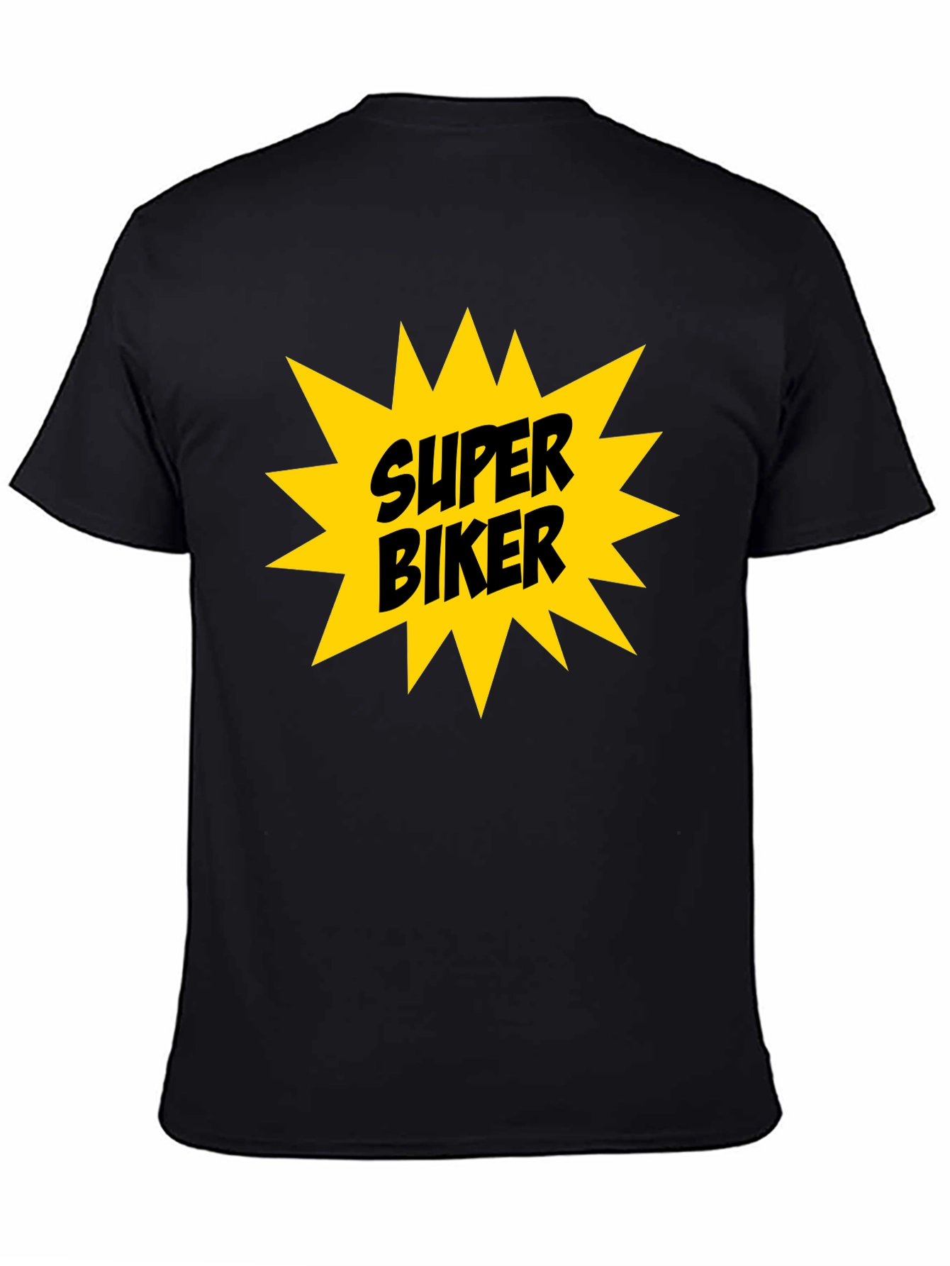 Super Biker Graphic Tee - Bold Black T-Shirt