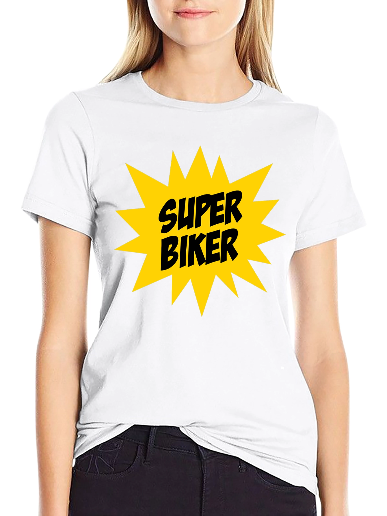 Super Biker Graphic Tee - Bold Black T-Shirt