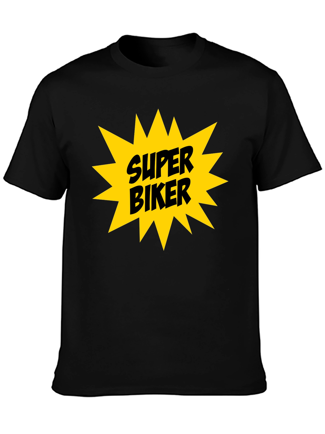 Super Biker Graphic Tee - Bold Black T-Shirt