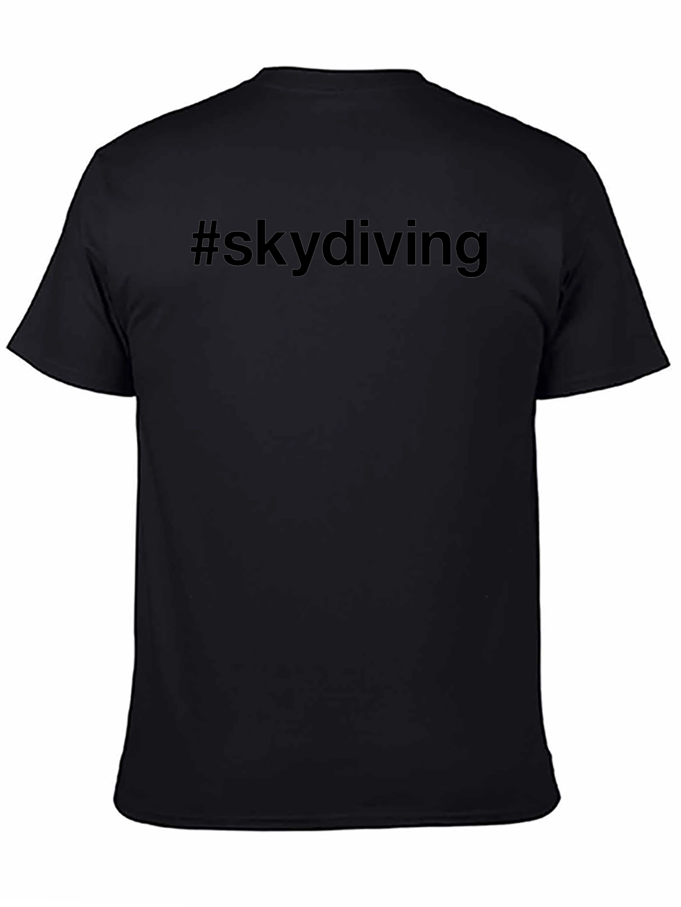 #skydiving Graphic Tee - Black Cotton Casual T-Shirt