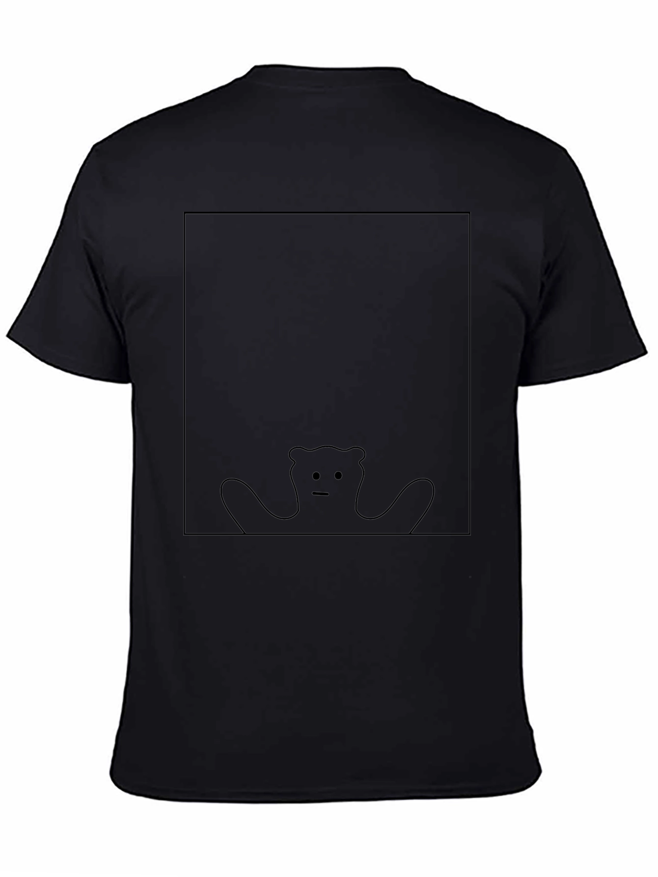 Abstract Bear Graphic Tee - Black