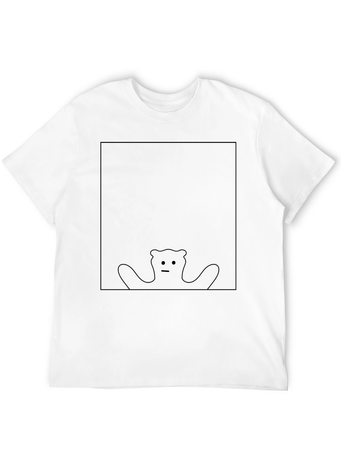 Abstract Bear Graphic Tee - Black
